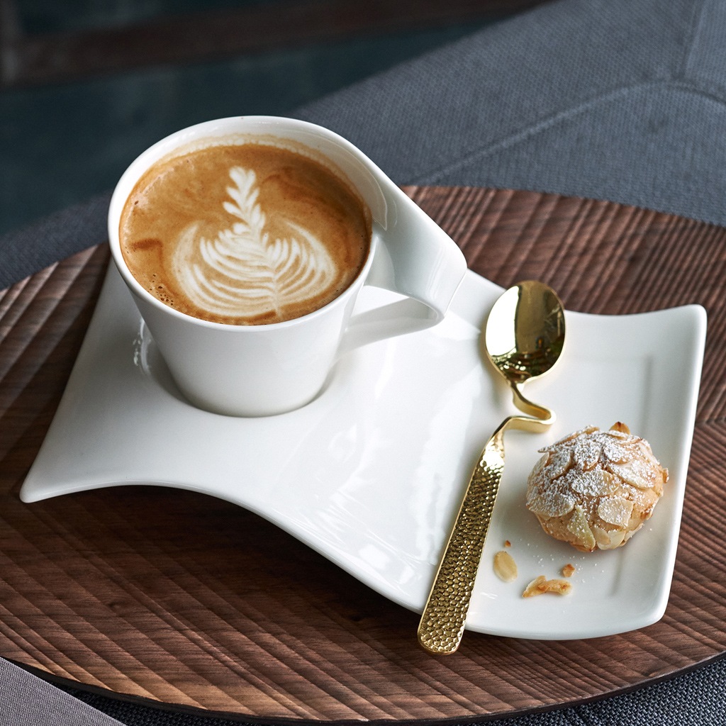 Villeroy & Boch Cappuccinotasse »NewWave Caffè Cappuccino-Set«, (Set, 8 tlg.), 4 Cappuccinotassen, 4 Partyplatten