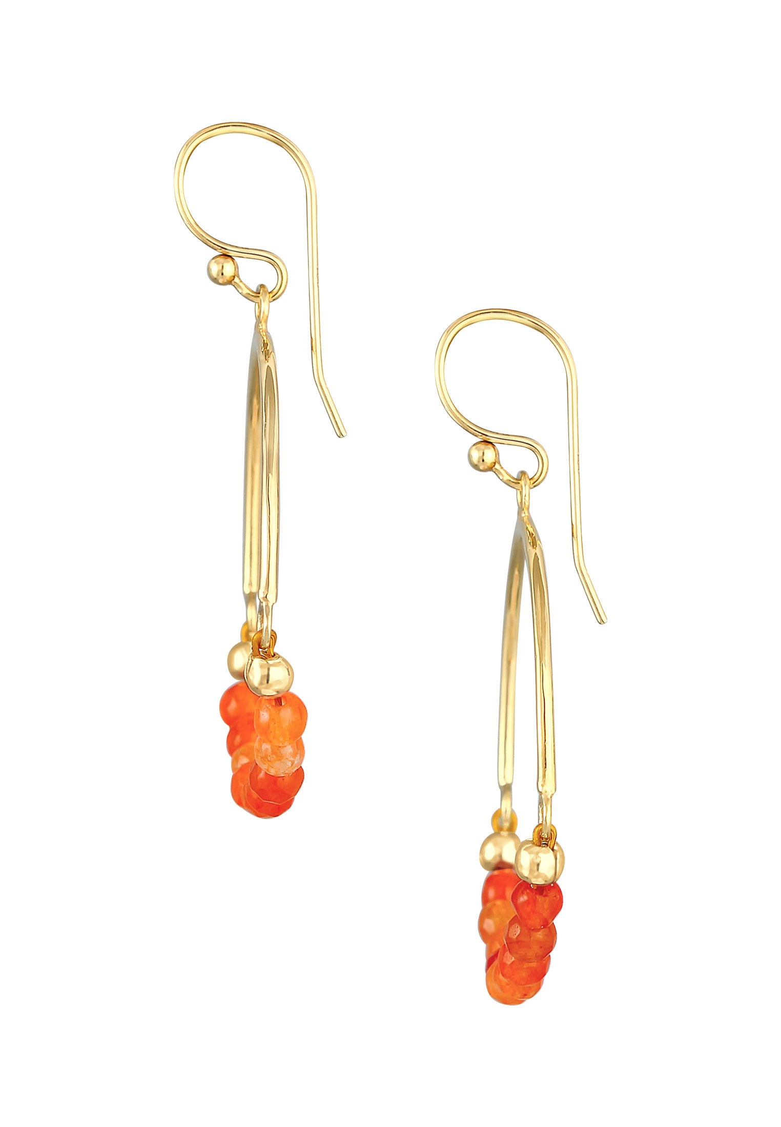 Elli Paar Ohrhänger »Edelstein Achat Beads Rund Boho Hippie 925 Silber«
