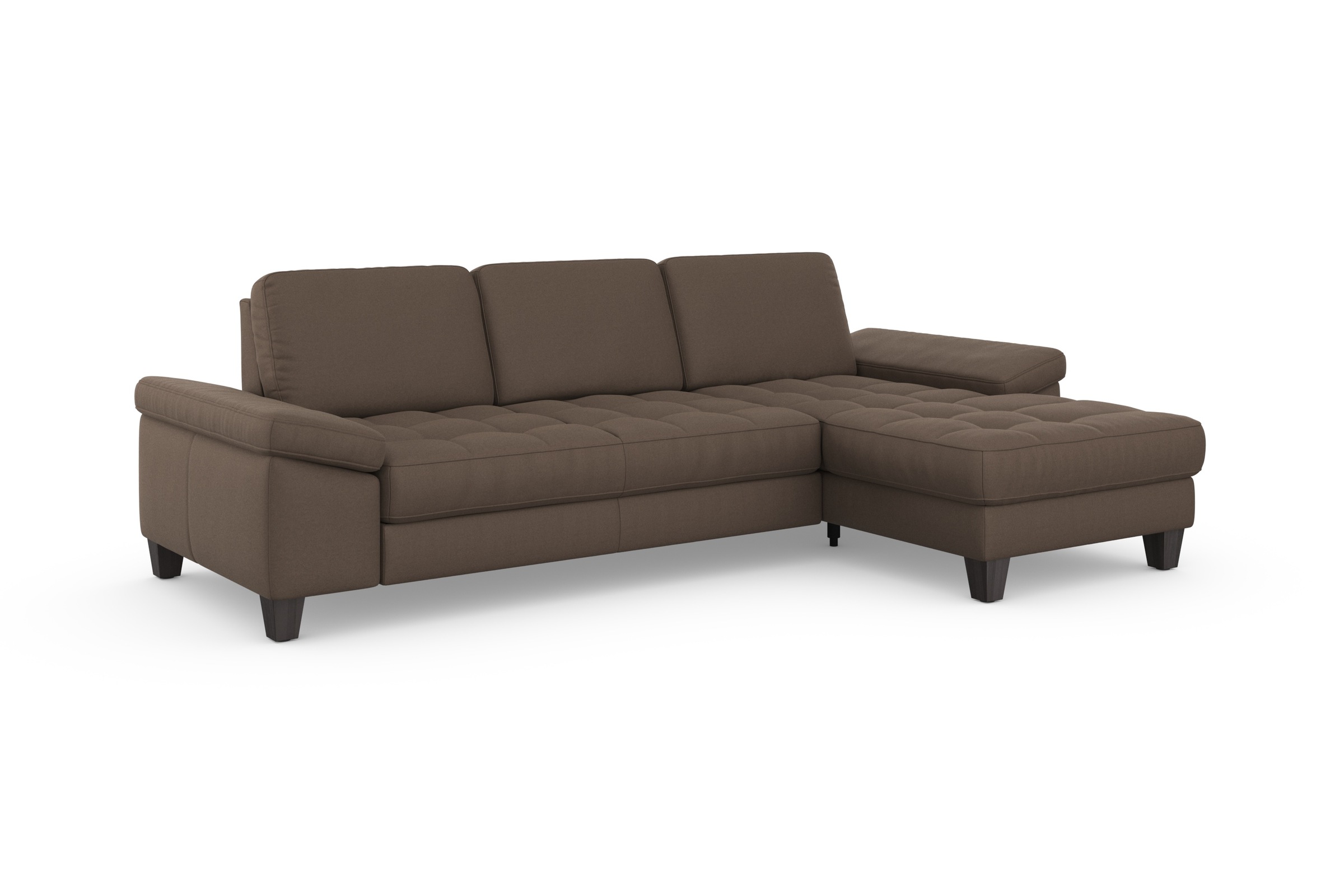 sit&more Ecksofa »Westham L-Form«, Recamiere, mit oder ohne Bettfunktion, Bettkasten, Füße wengefarben