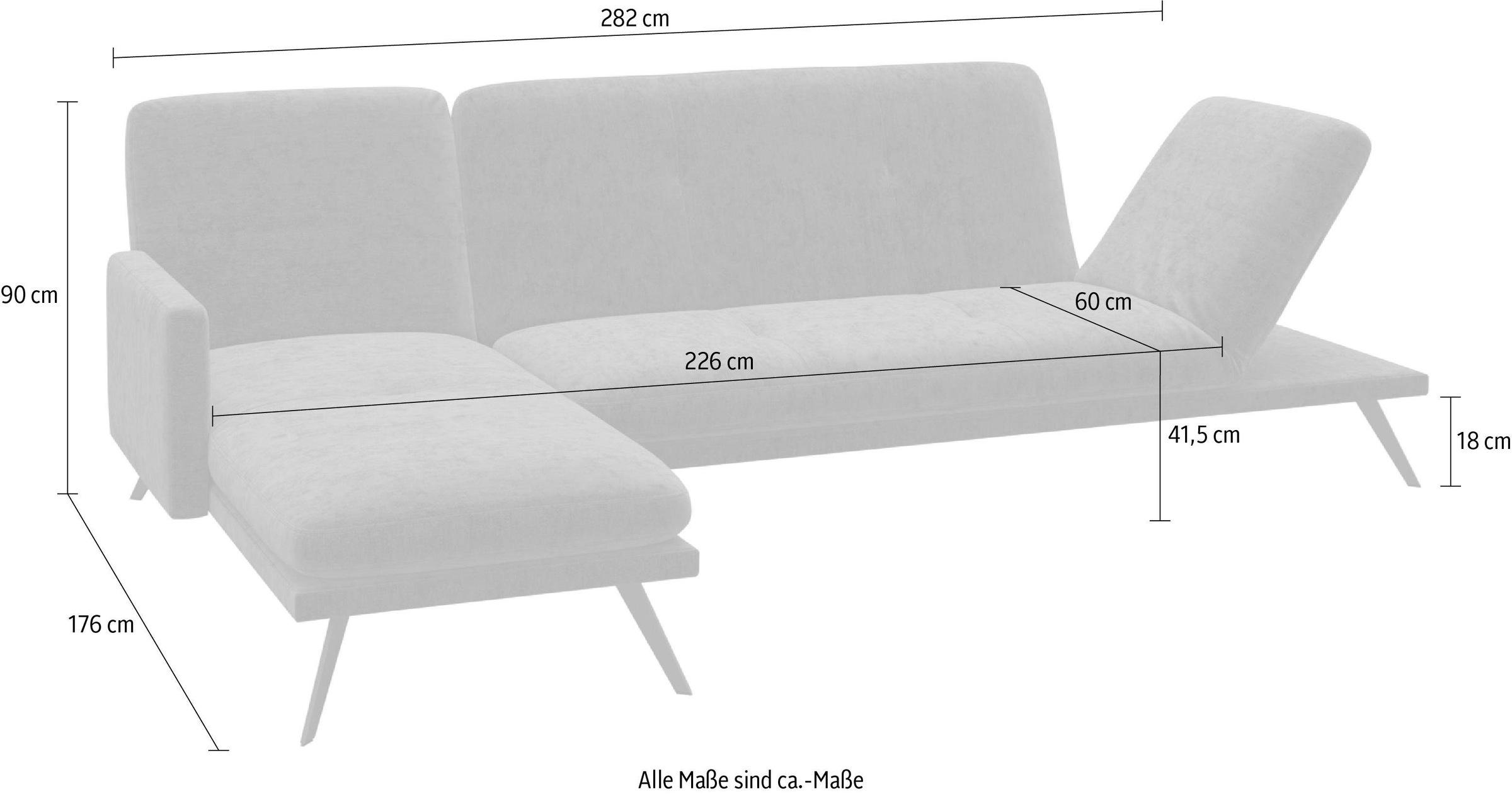 machalke® Ecksofa »wings, L-Form«