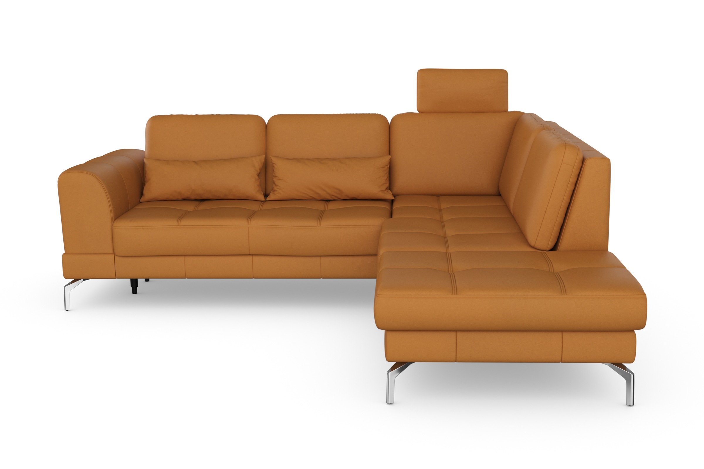 sit&more Ecksofa »Bendigo L-Form«, inklusive Sitztiefenverstellung, Bodenfreiheit 15 cm, in 2 Fußfarben