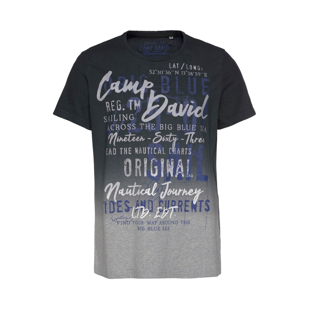 CAMP DAVID T-Shirt, mit Logodruck