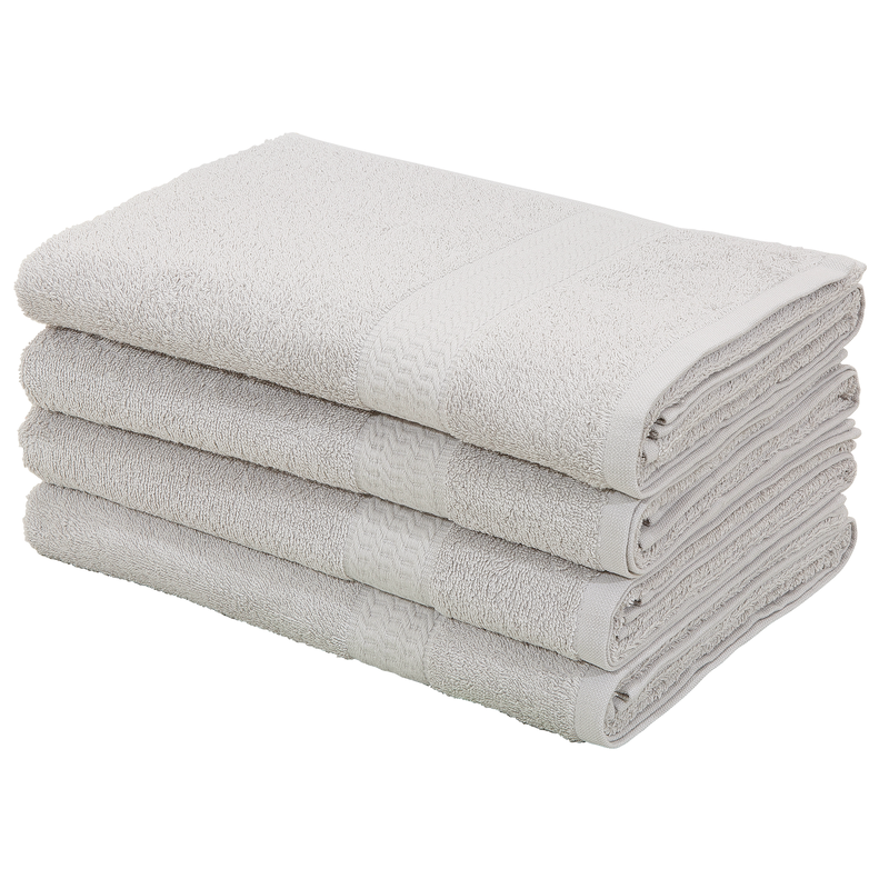 MY HOME Duschtücher »Juna, als Set und Serie erhältlich, 4 Duschtücher, 70x140cm« Handtuch Set, 100% Baumwolle, mit Bordüre, Uni-Farben, weich...