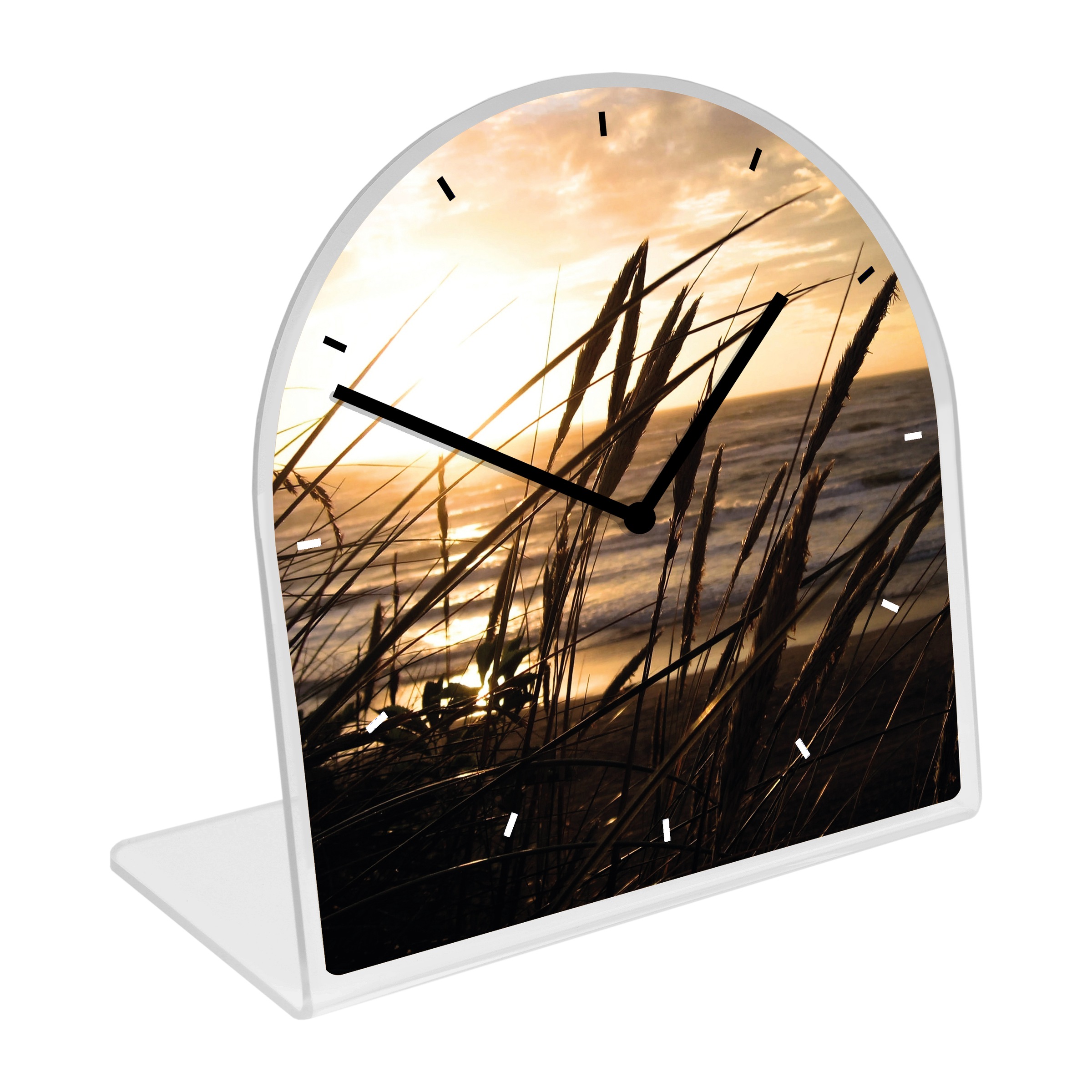 queence Tischuhr »Gräser und Dünen auf Sylt« Tischuhr aus Acrylglas, Uhr, b günstig online kaufen