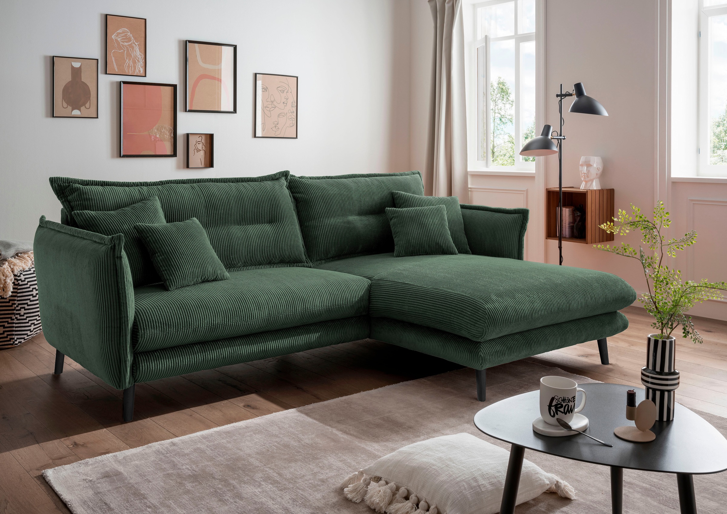 INOSIGN Ecksofa »Lazio modernes Design, bequem, schmale Armlehnen, OTTOs Ch günstig online kaufen
