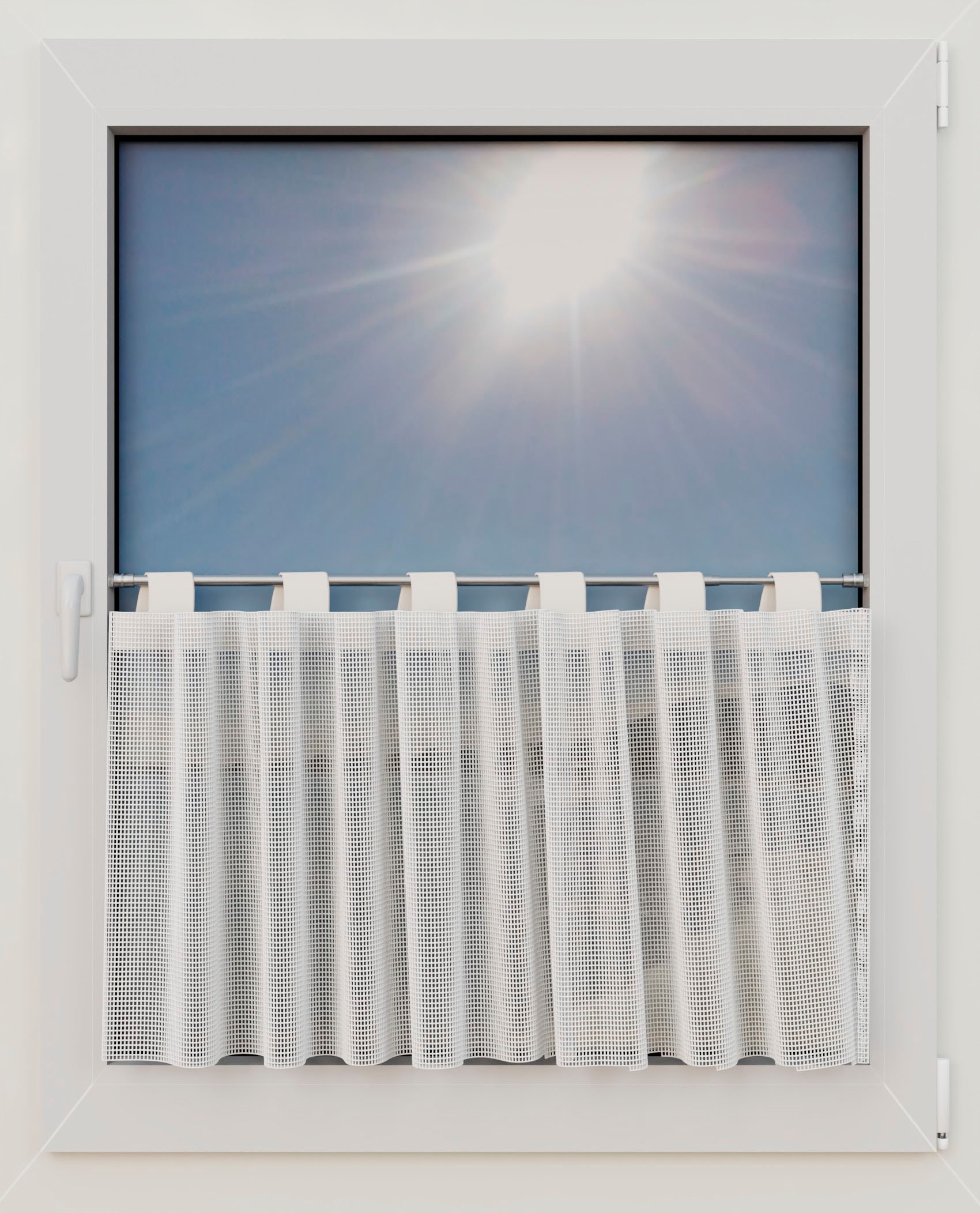 INDEKO Scheibenstange »Screw« Ø 9 mm 1 läufig-läufig Fixmaß stufenlos verstellbare Klemmstange silberfarben L: 80 cm - 120 cm Ø 9 mm