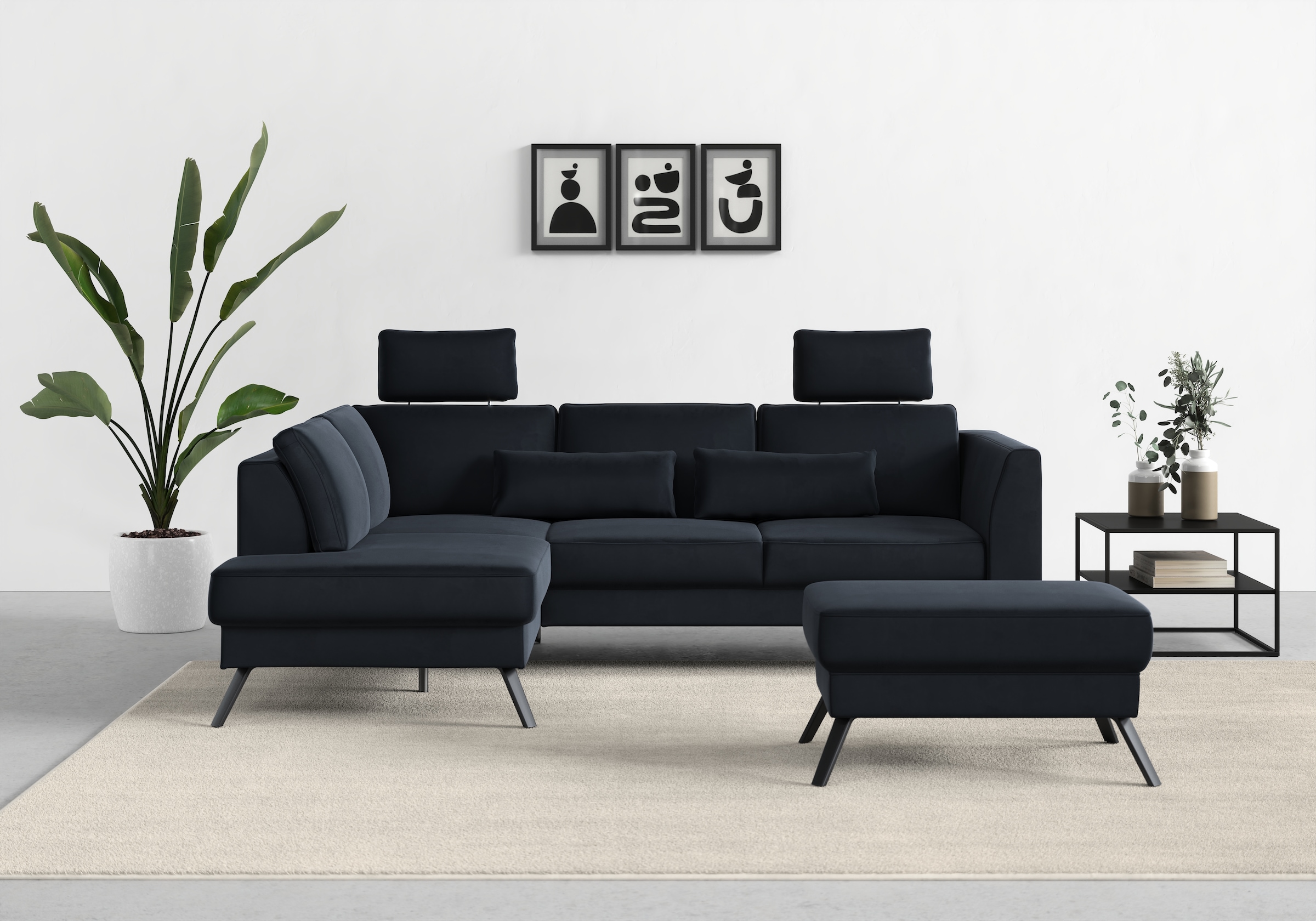 sit&more Ecksofa "Lindholm L-Form", mit Sitztiefenverstellung und Federkern günstig online kaufen