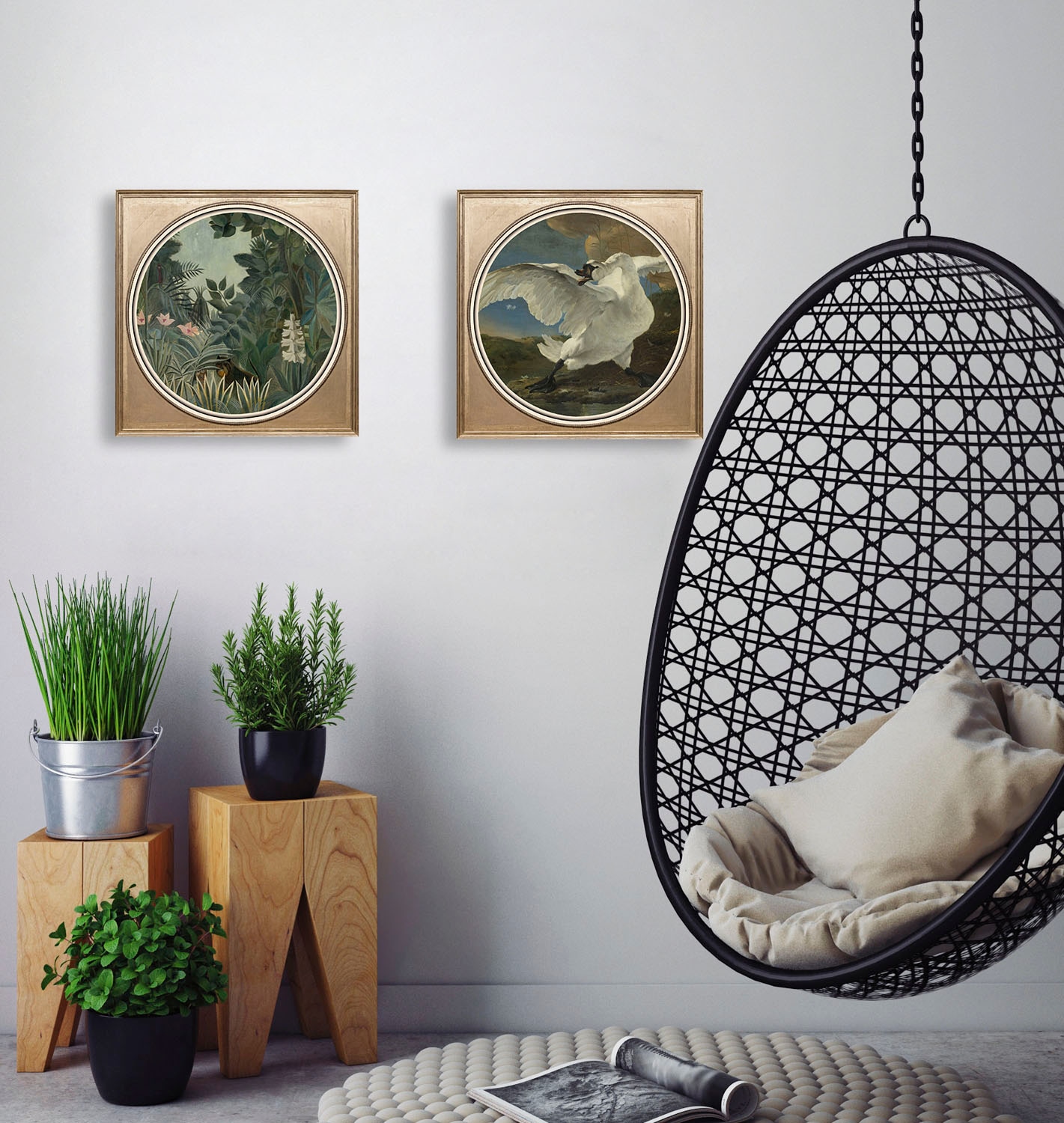 queence Acrylglasbild »Schwan«, Kunst-Vögel-Vogelbilder-Ente-Enten-Gemälde, Fine Art-Print in Galeriequalität