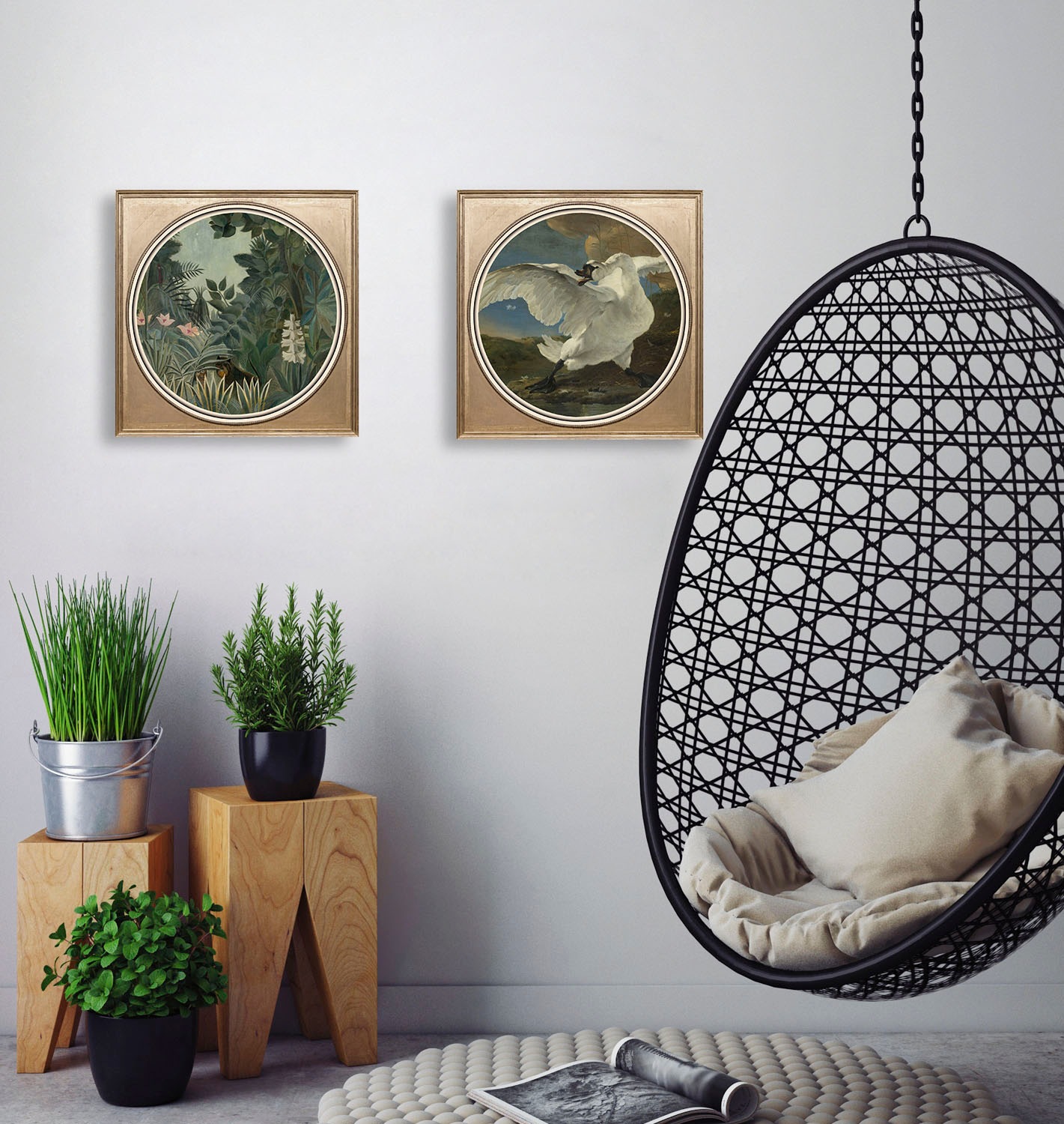 queence Acrylglasbild »Schwan«, Kunst-Vögel-Vogelbilder-Ente-Enten-Gemälde, günstig online kaufen