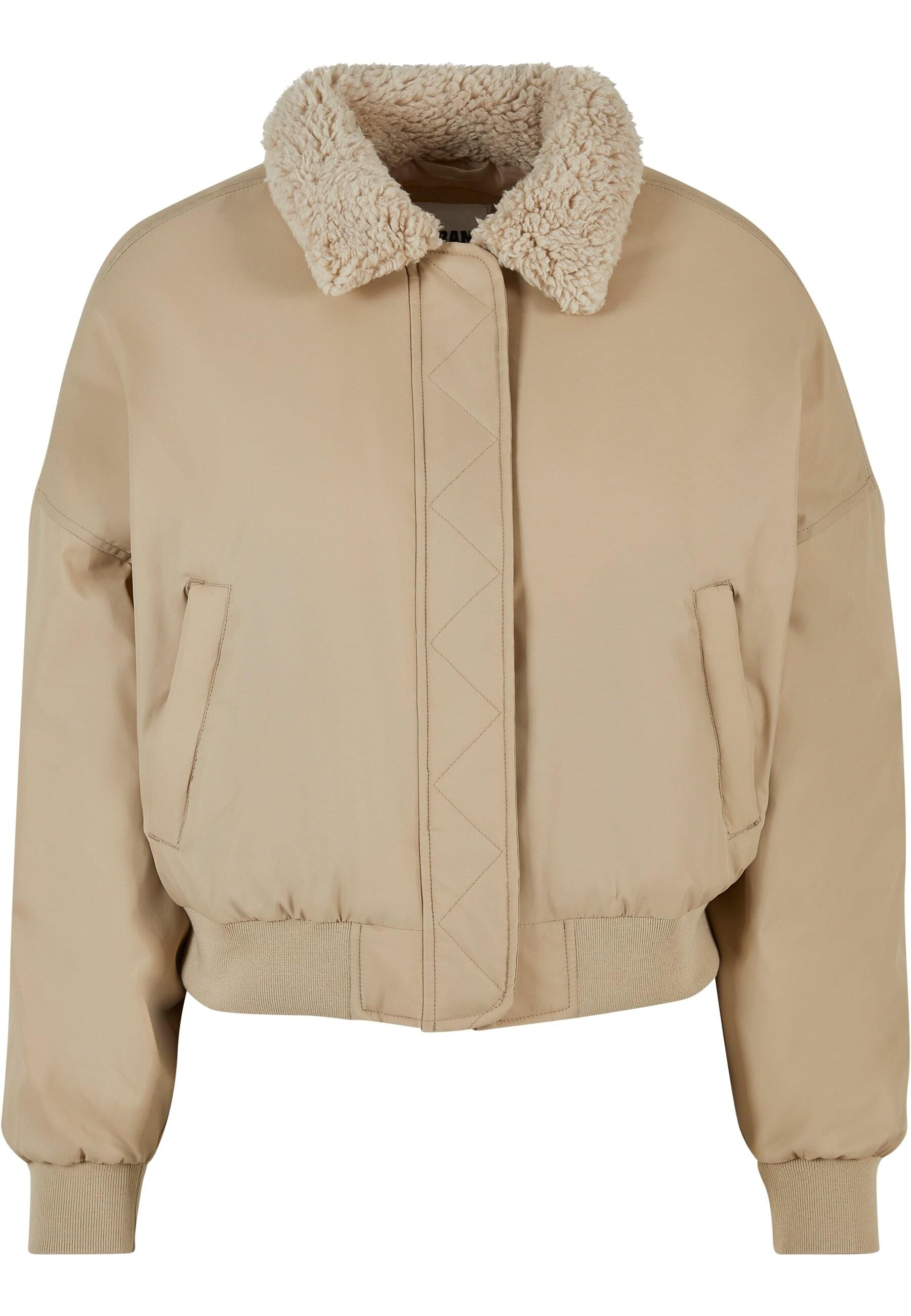 URBAN CLASSICS Winterjacke »Urban Classics Damen Ladies Pilot Bomber Jacket« 1 Stk. tlg. ohne Kapuze