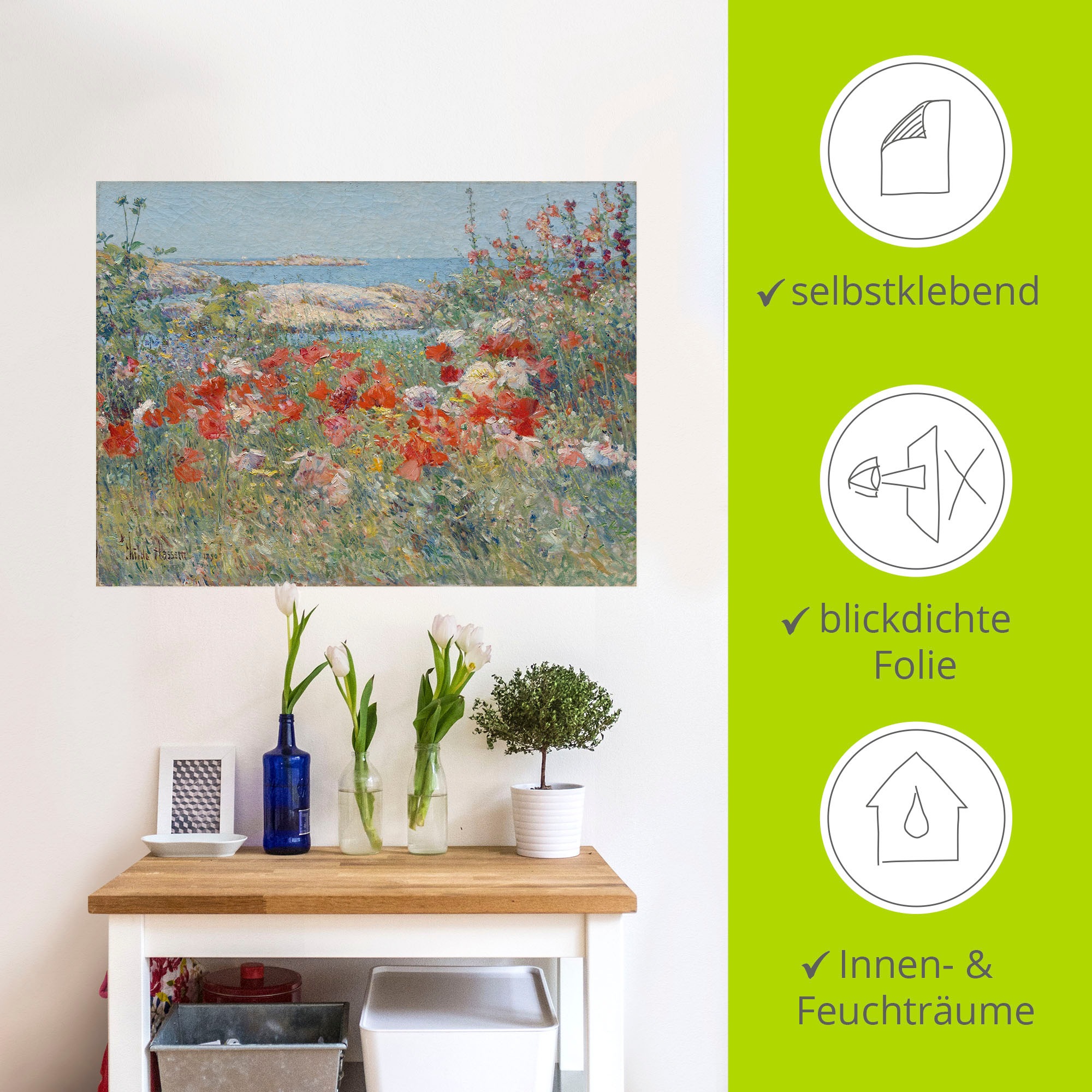Artland Wandbild »Celia Thaxters Garten 1890.«, Blumenwiese, (1 St.), als Leinwandbild, Poster, Wandaufkleber in verschied. Größen