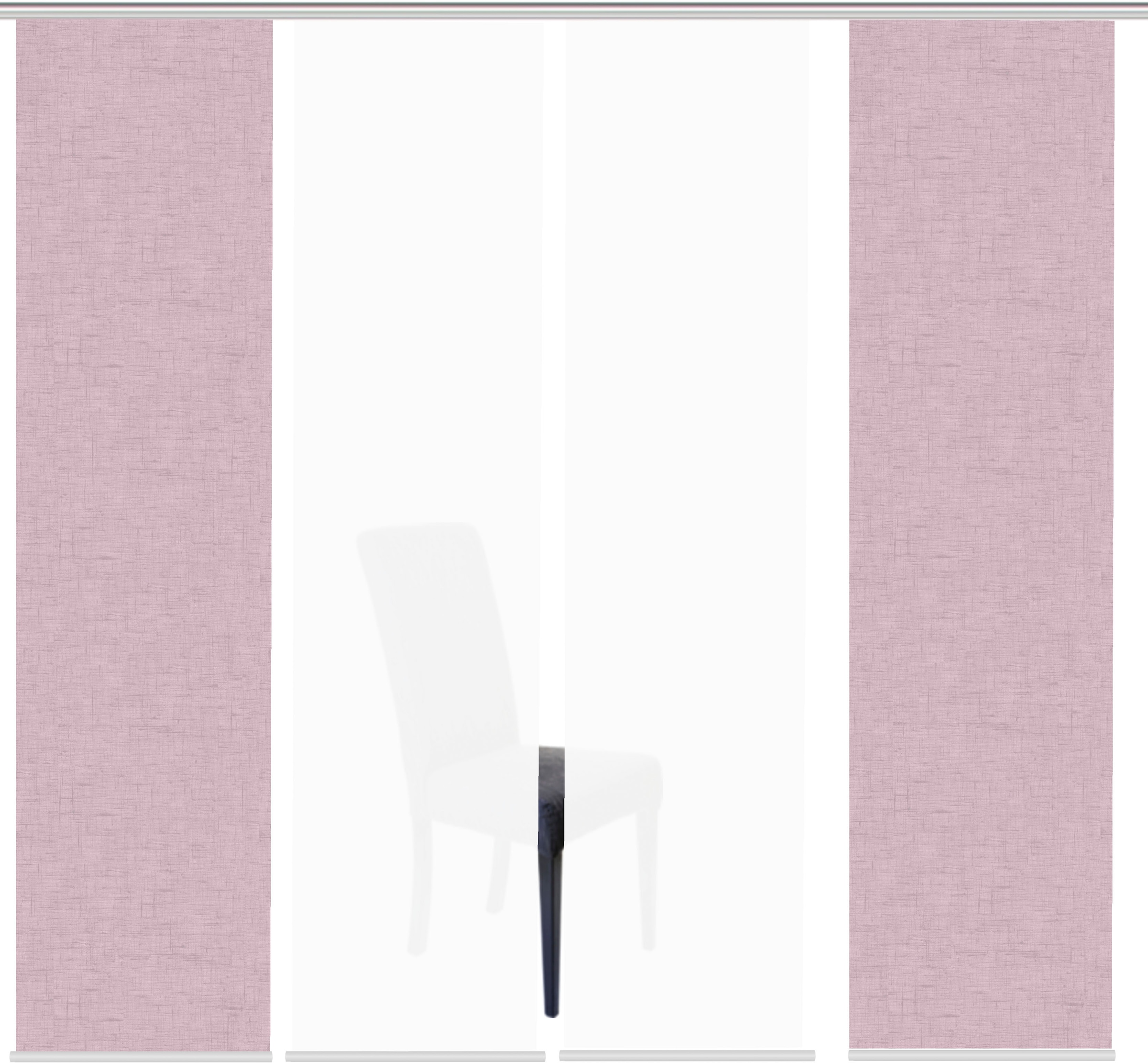 HOME WOHNIDEEN Schiebegardine »PIVE 4er SET«, (4 St.), Schiebevorhang Digidruck 4er Set PIVE