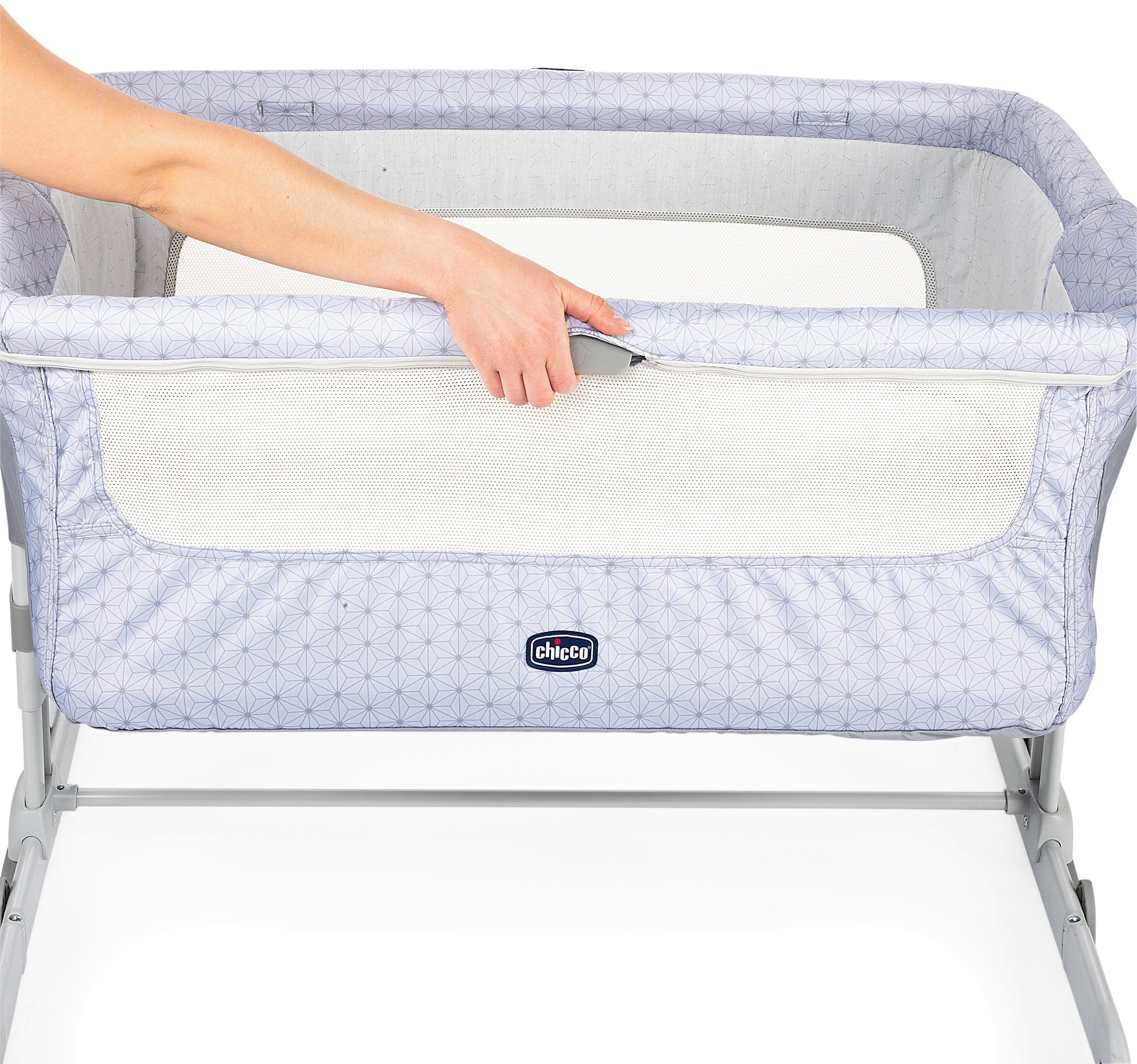 Chicco Beistellbett »Next2Me Dream, Silver«, mit Tragetasche