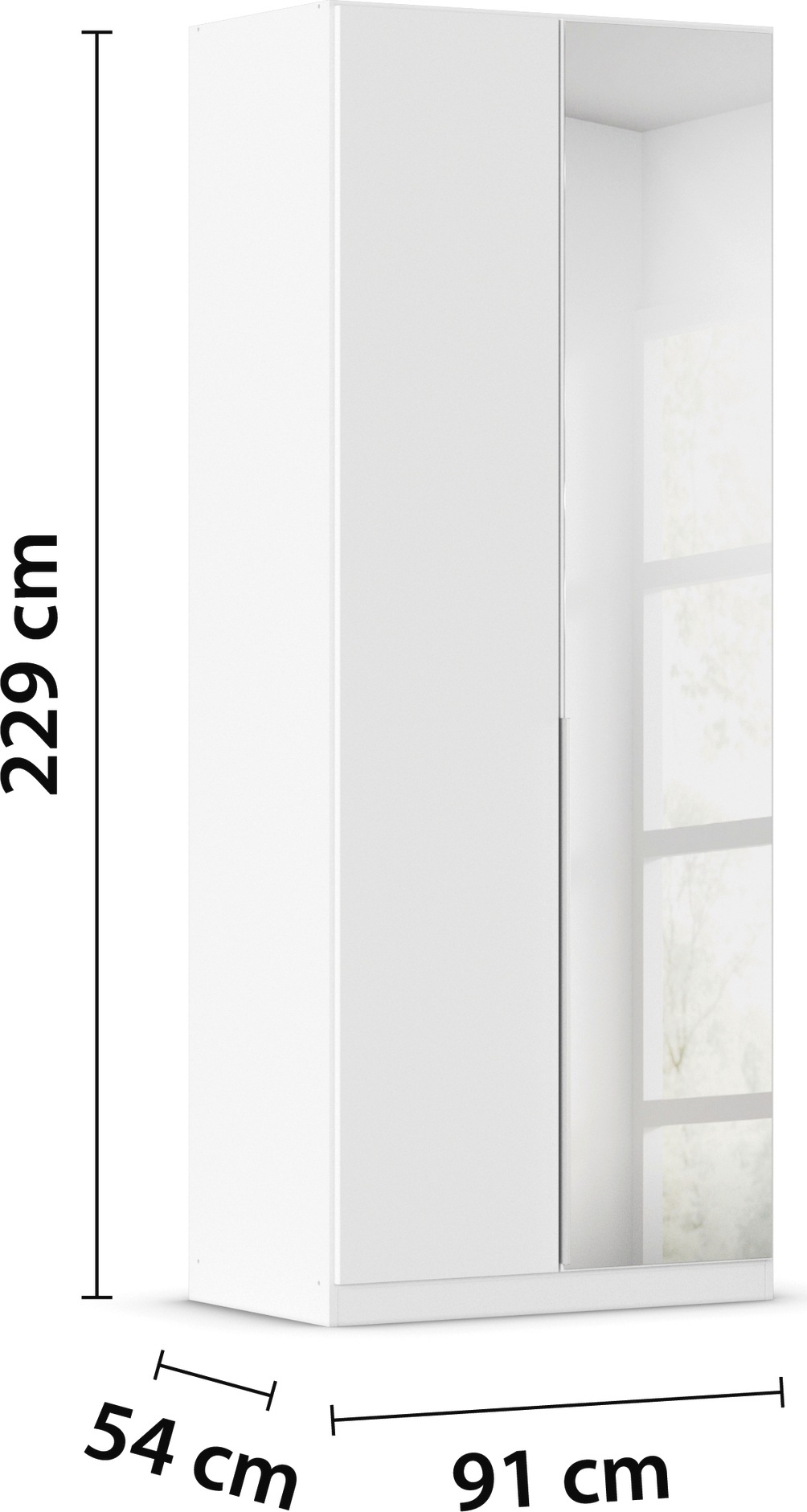 rauch Drehtürenschrank »Kleiderschrank Schrank Garderobe AGORDO mit Dekor- oder Hochglanzfront«, (in zwei Griff-Farben, Breiten 91-360 cm), durchdachte Innenausstattung, in 7 Breiten und 2 Höhen MADE IN GERMANY