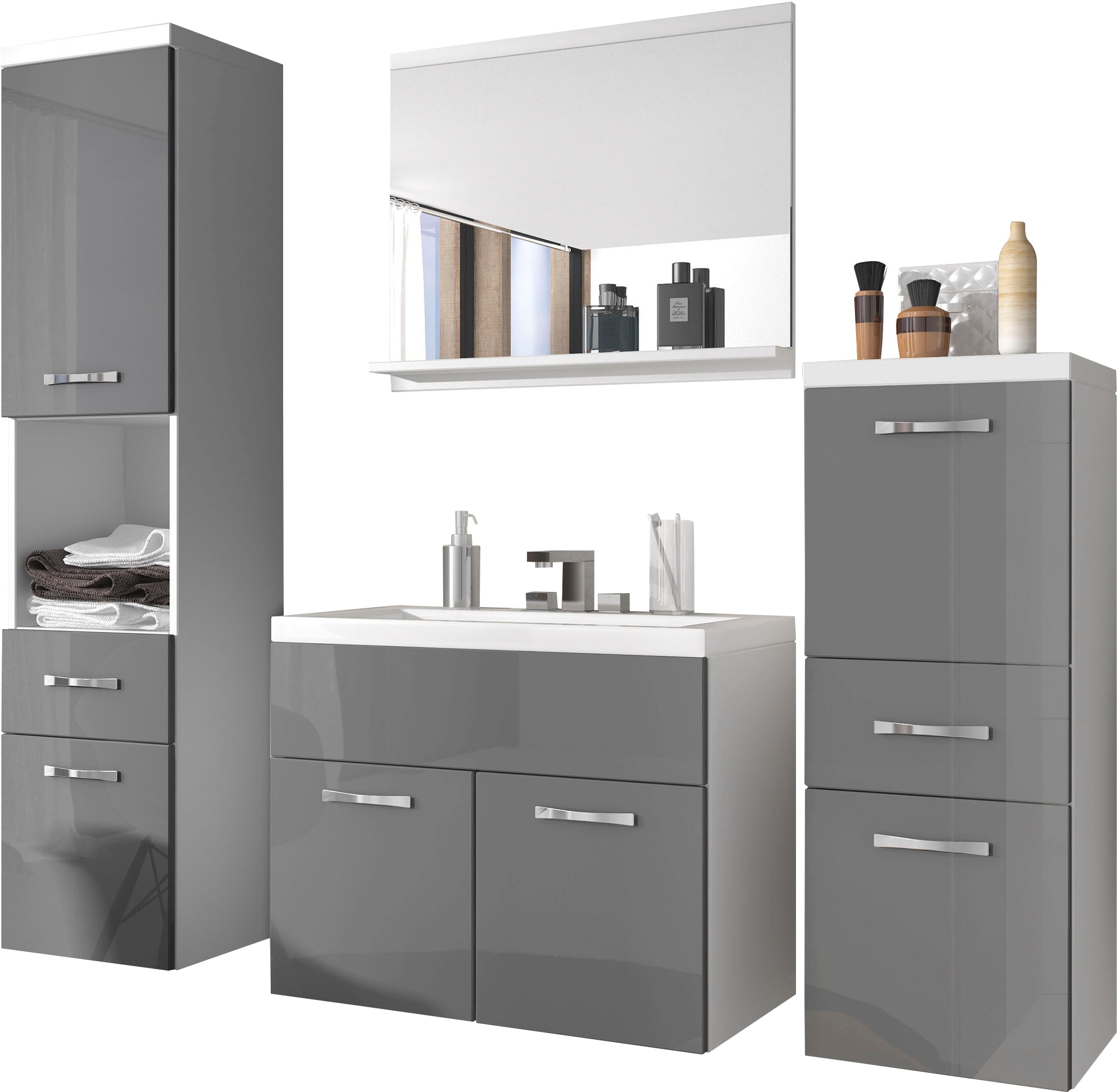 welltime Badmöbel-Set »ELDA« Komplett-Set, 5 Stk. tlg. günstig online kaufen