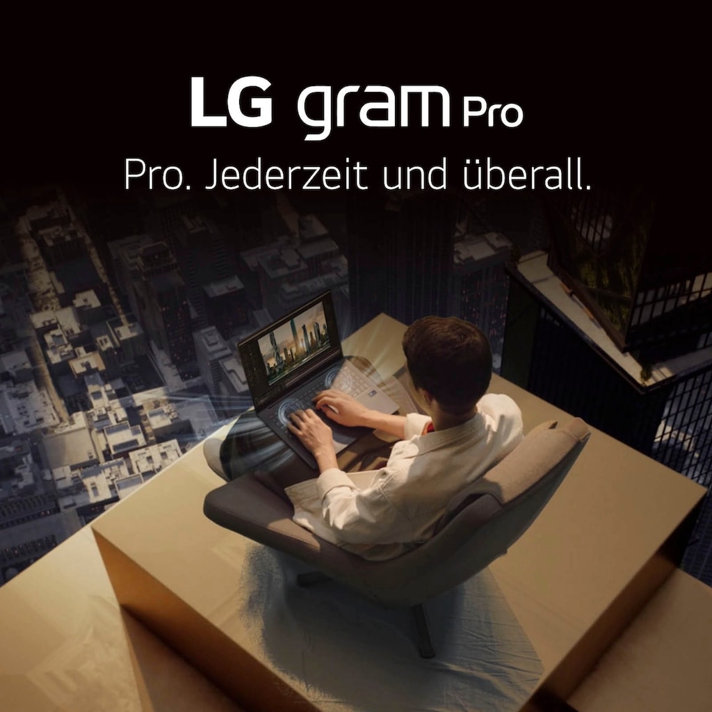 LG Business-Notebook »Gram Pro 17 Ultralight Laptop, IPS Display, 32GB RAM, Windows 11 Home,«, 43,18 cm, / 17 Zoll, Intel, Core Ultra 7, GeForce RTX 3050, 2000 GB SSD, 17Z90SP-E.AD7BG, 2024