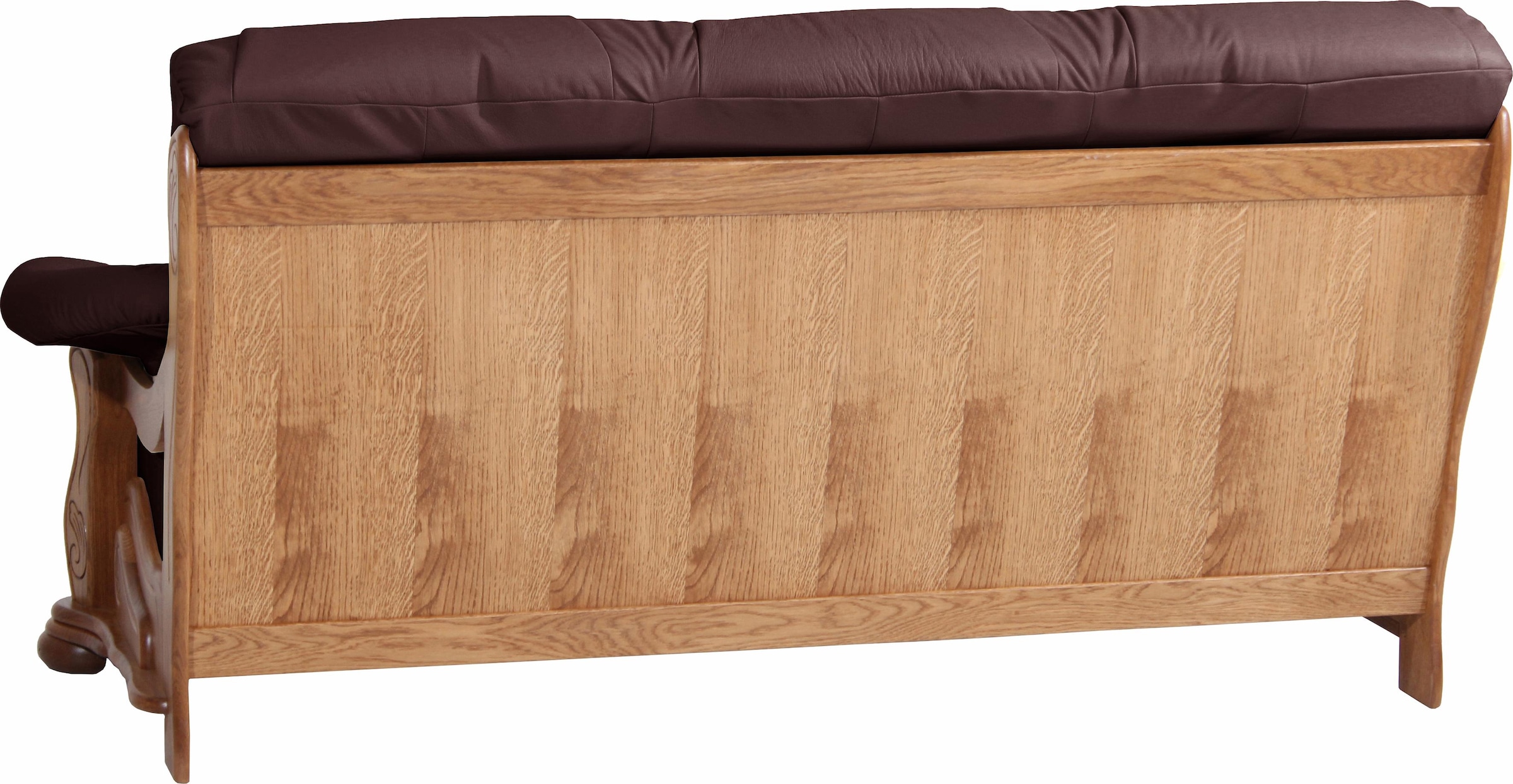 Max Winzer® 3-Sitzer »Texas mit aufwendig gefrästen Ornamenten im Eichenholzgestell«, bequemer Retro Klassiker, kompakte Stellmaße, Breite 202 cm