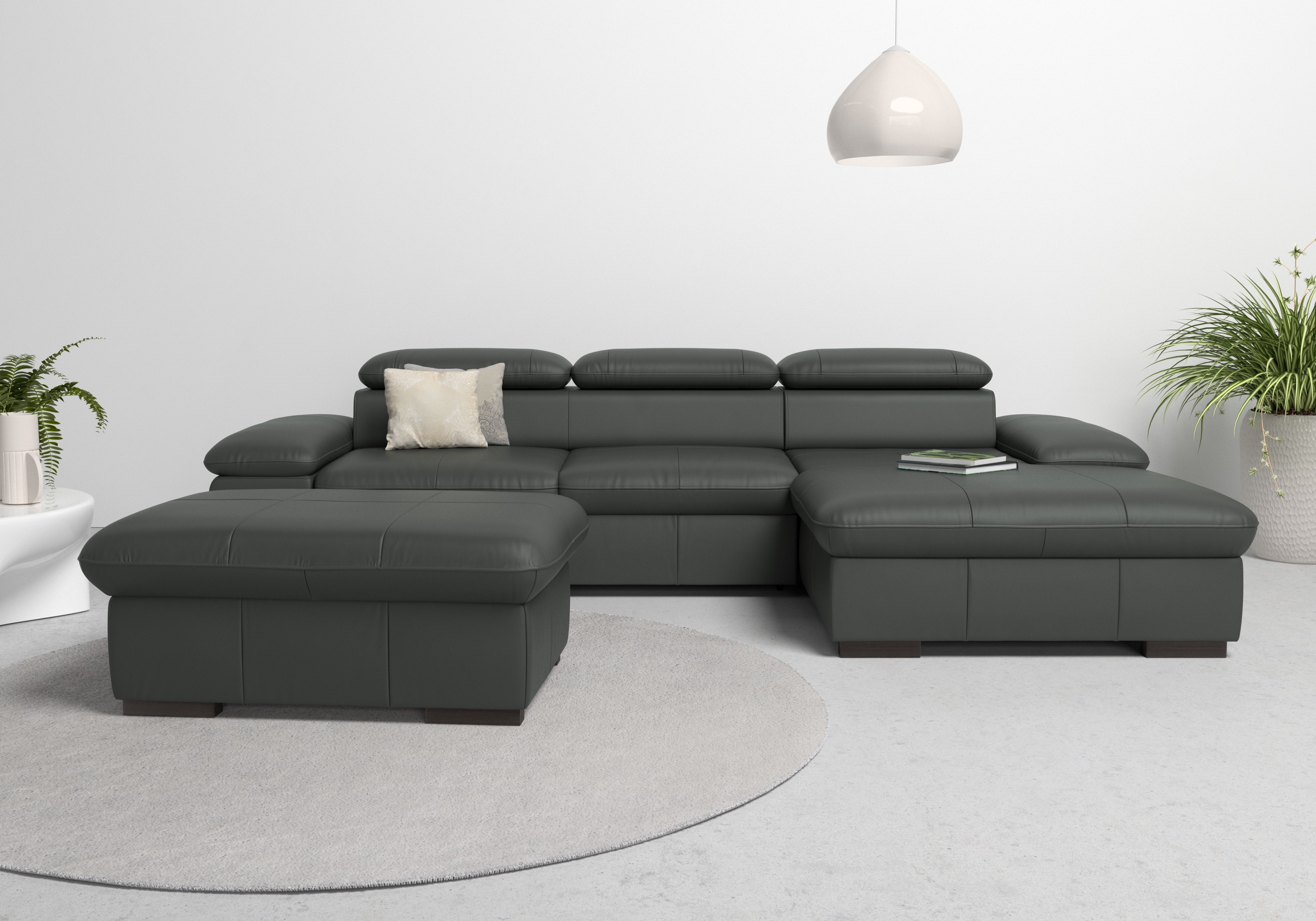 Home affaire Ecksofa »Alberto L-Form«, mit Kopfteilverstellung, wahlweise mit Bettfunktion