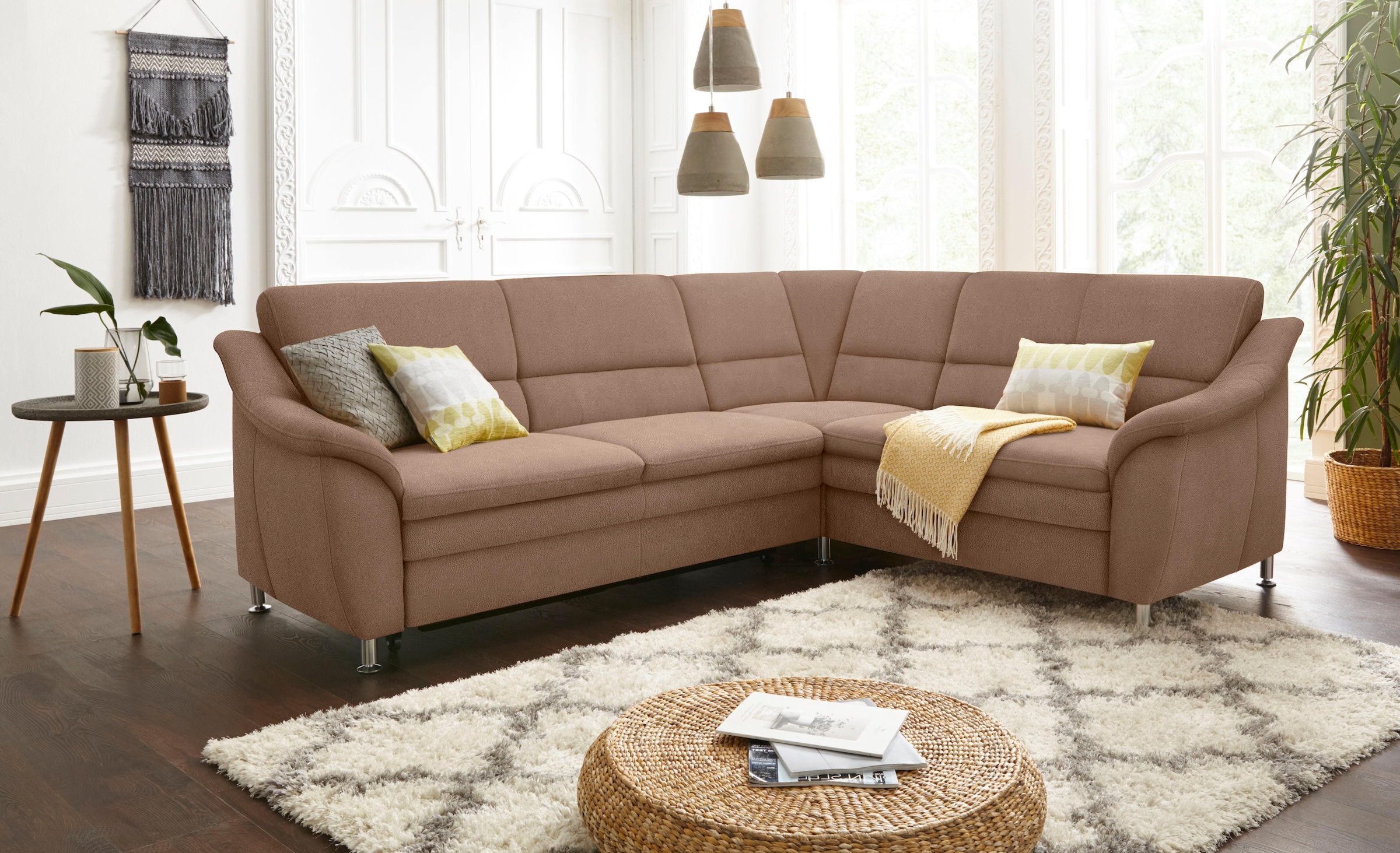 sit&more Ecksofa »Cardoso L-Form« mit Federkern, wahlweise mit Bettfunktion günstig online kaufen