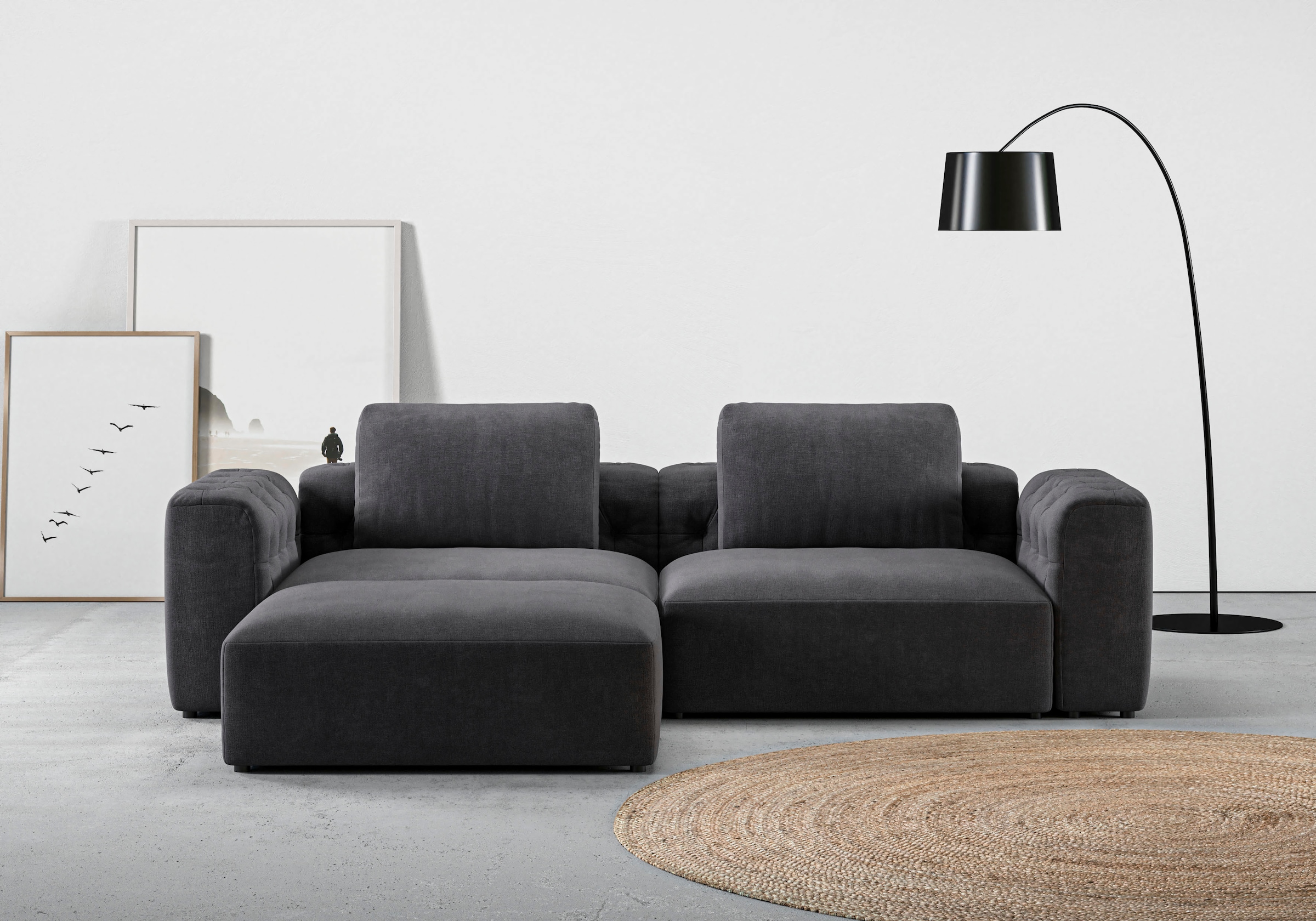 RAUM.ID Ecksofa »Cushid L-Form«, Modulset, bestehend aus 3 Teilen günstig online kaufen