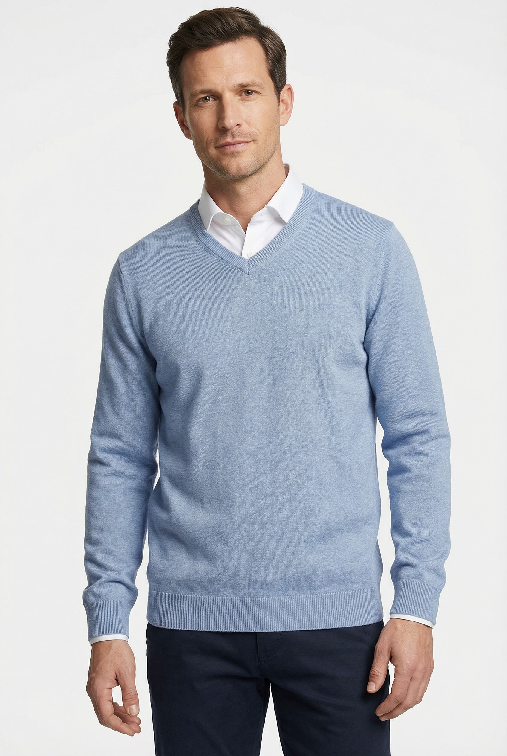 MARVELIS Strickpullover V-Ausschnitt, regular fit, Baumwolle