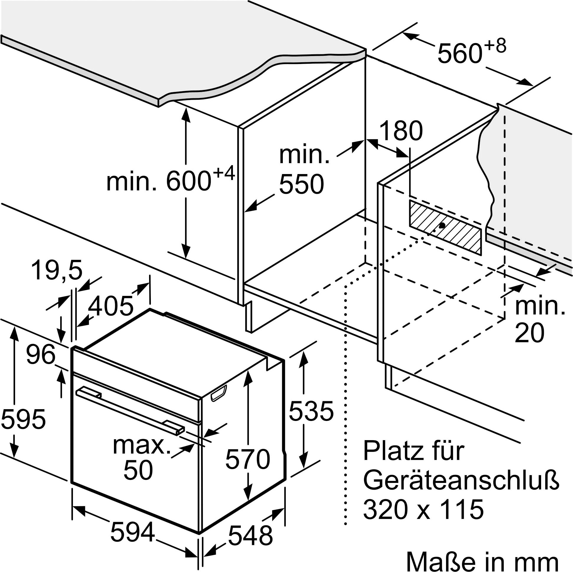 NEFF Backofen-Set N 30/N 50 »B1CCC0AN0«, mit Teleskopauszug nachrüstbar