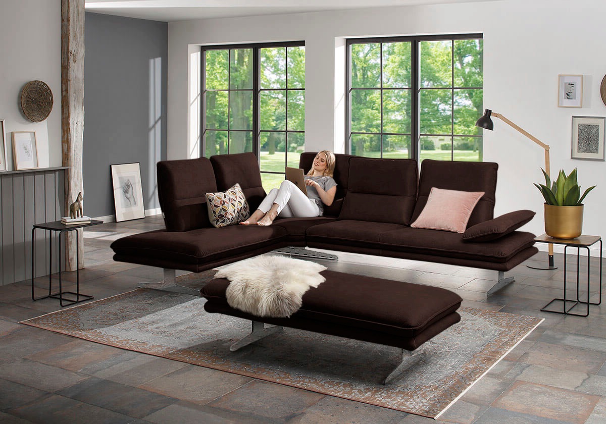 W.SCHILLIG Ecksofa »broadway, Designsofa, mit tollem Sitzkomfort, L-Form«, günstig online kaufen