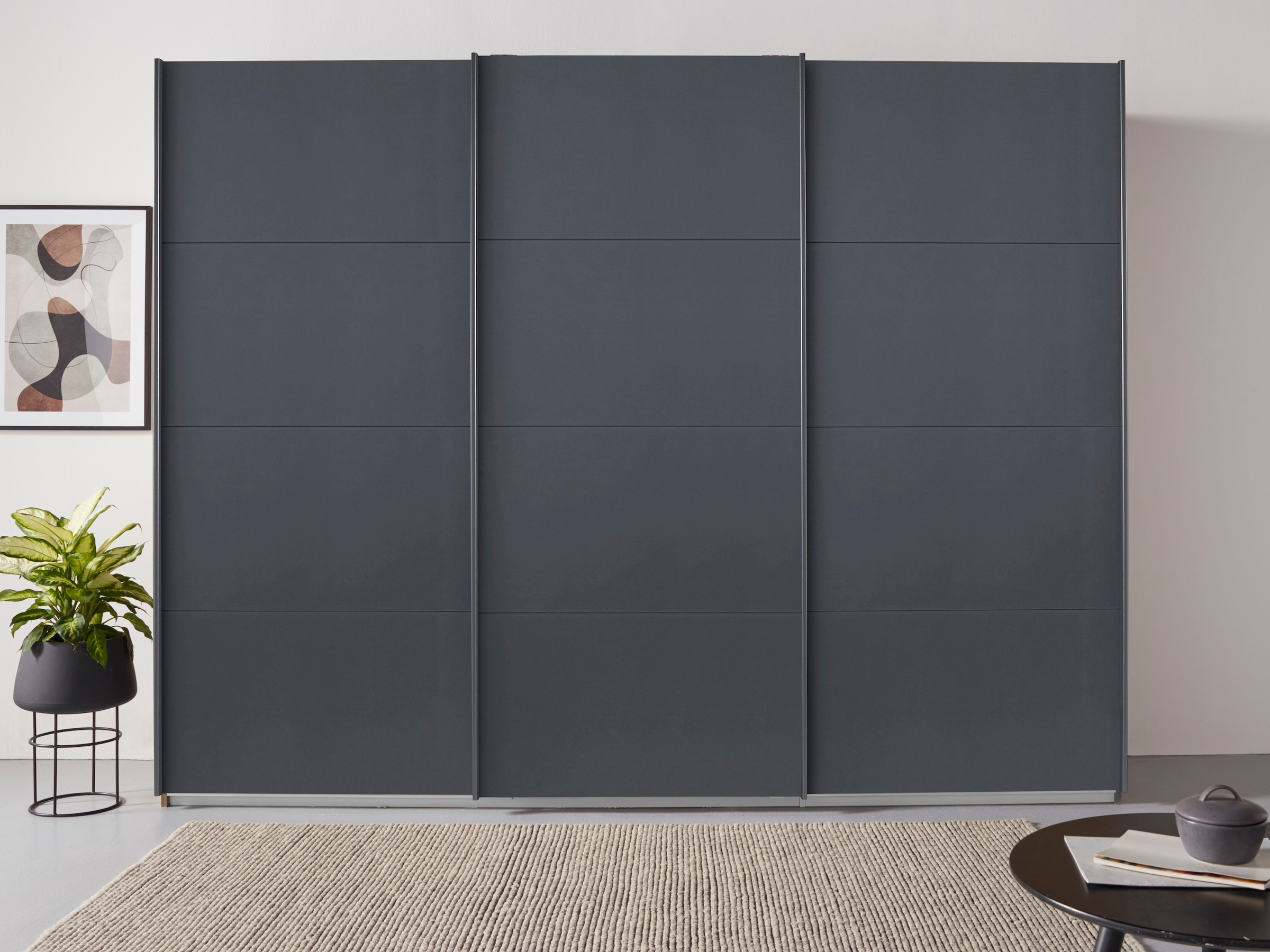 rauch Schwebetürenschrank »Kleiderschrank Schrank Garderobe TOPSELLER OTELI inkl. Inneneinteilung«, mit 3 Innenschubladen sowie zusätzlichen Einlegeböden MADE IN GERMANY