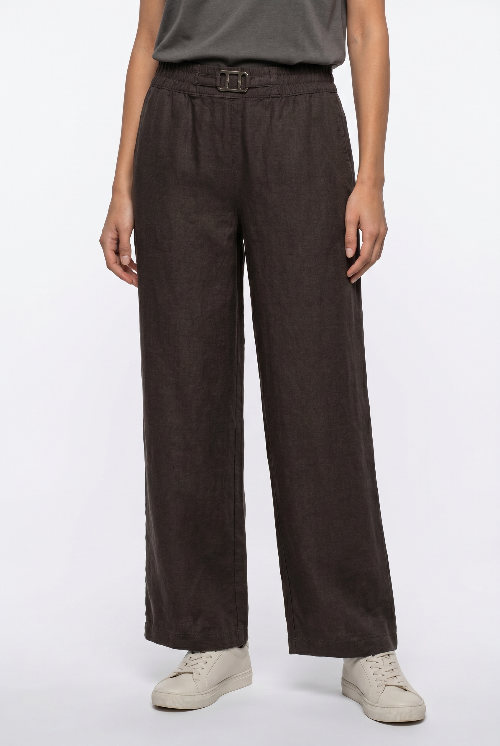 STREET ONE Stoffhose »Style Emee«  Leinenhose mit Schnallendetail