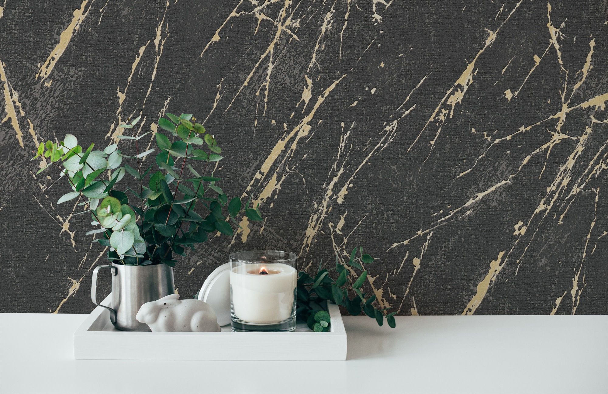 A.S. Création Vliestapete »Casual Living Marmor-Tapete Mustertapete Stein-Optik Steinoptik«, leicht glänzend, Vliestapete Marmor für Schlafzimmer Küche Wohnzimmer Marmoroptik Flur
