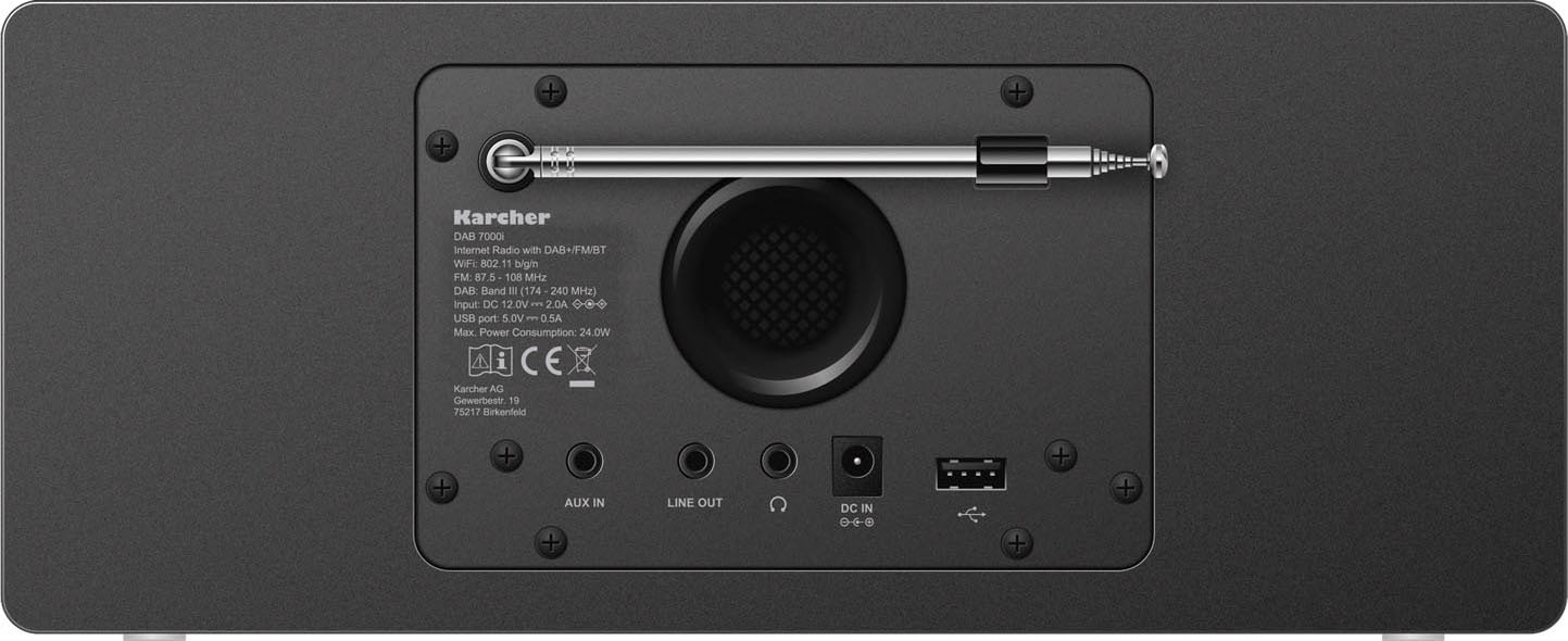W) Karcher Internetradio-FM-Tuner »DAB mit auf RDS RDS-UKW 7000i«, mit Digitalradio kaufen (Bluetooth-WLAN 14 Rechnung Internet-Radio (DAB+)-