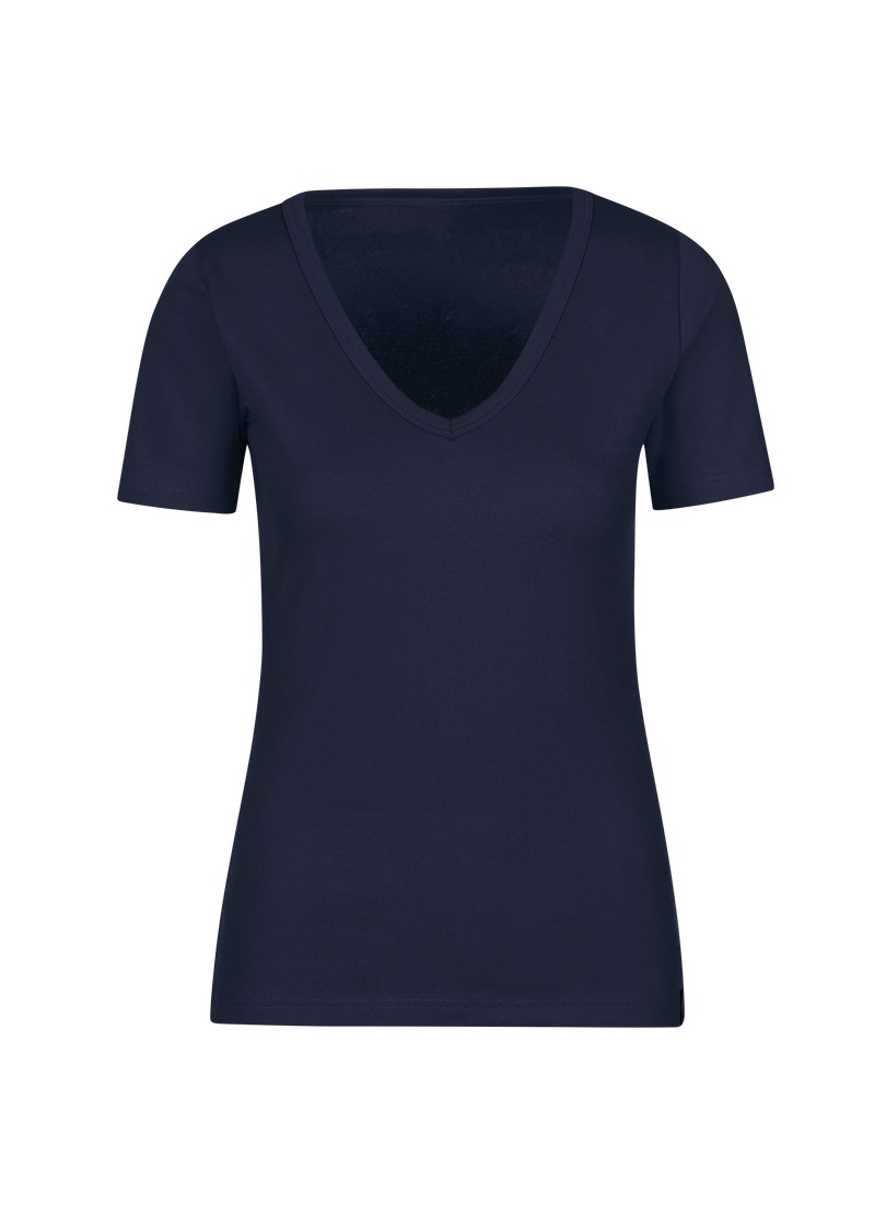 Trigema T-Shirt »TRIGEMA V-Shirt aus Baumwolle/Elastan«, (1 tlg.)