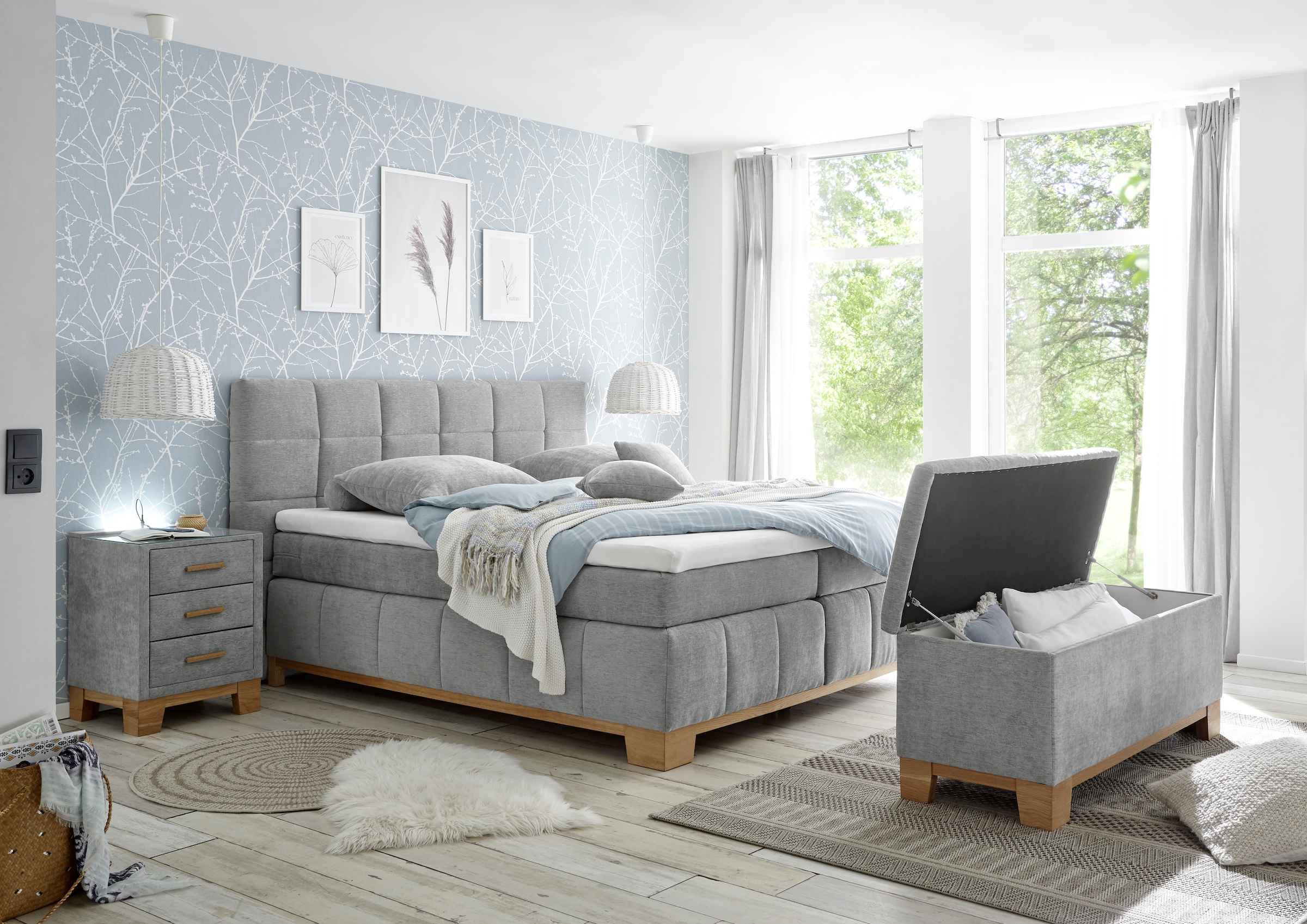 7. Bild von ED EXCITING DESIGN Boxspringbett »Viborg«, inkl. Topper mit Klimaband