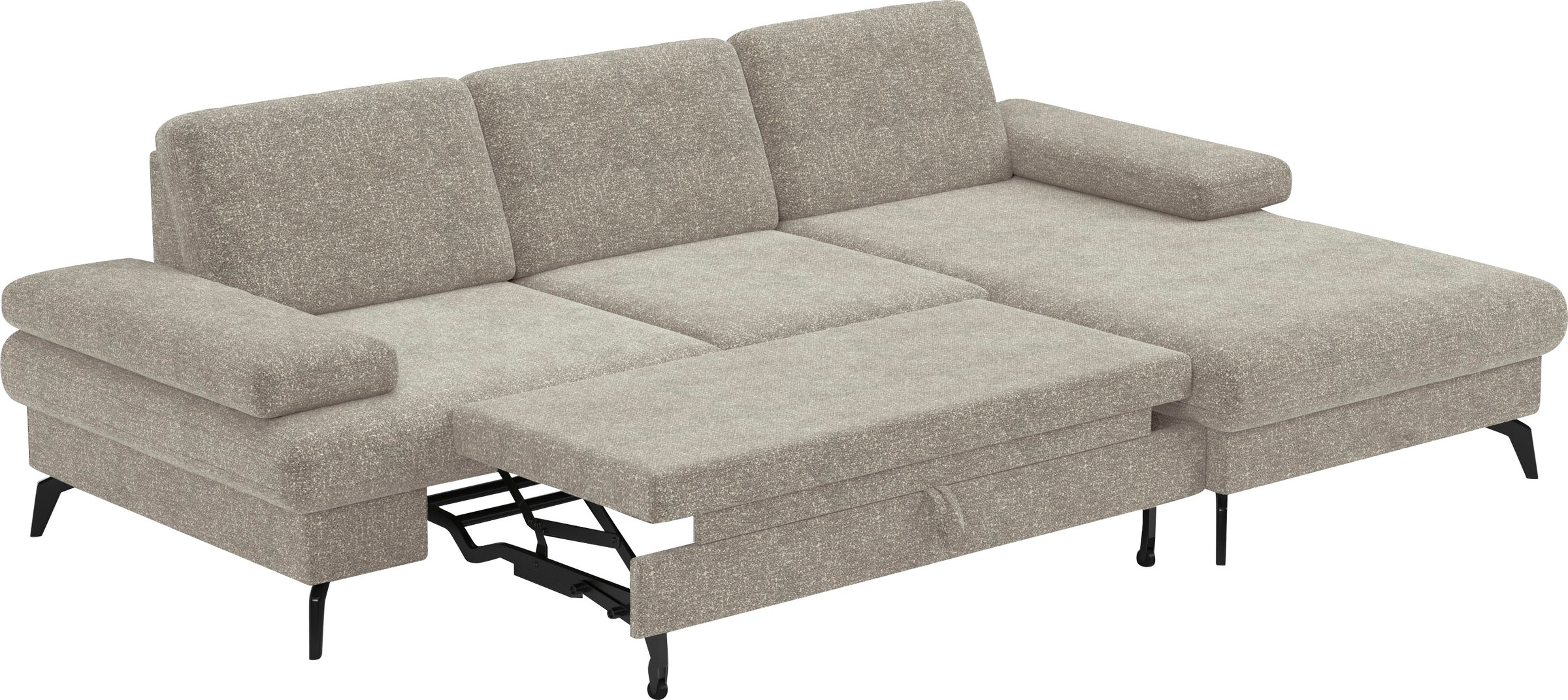 sit&more Ecksofa »Morris L-Form, inkl. Sitztiefenverstellung«, wahlweise mit Armteilverstellung, Bettfunktion & Bettkasten