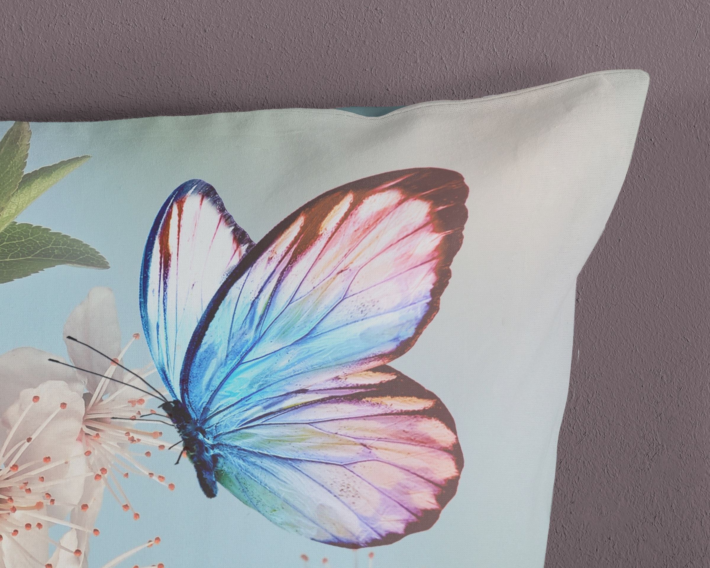 good morning Wendebettwäsche »Mayla« 2 Stk. tlg. 100% Baumwolle, Renforcé, Reißverschluss, Wendeoptik, Blume