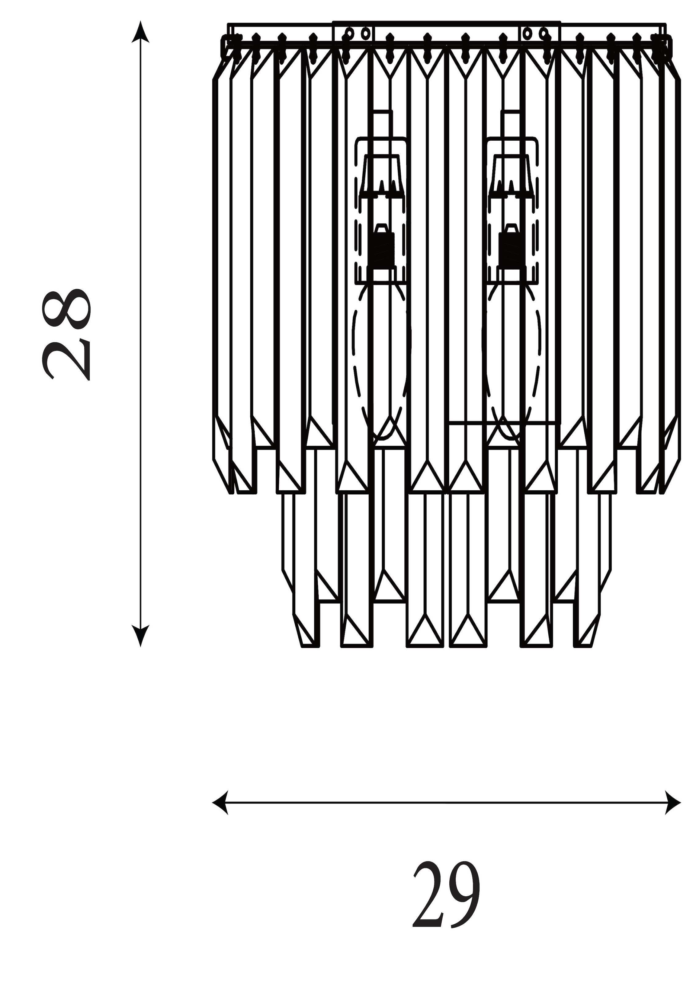Searchlight LED Bilderleuchte »Clarissa 2Lt Wandleuchte - Chrom- und Mischglas« E14 1 Stk.