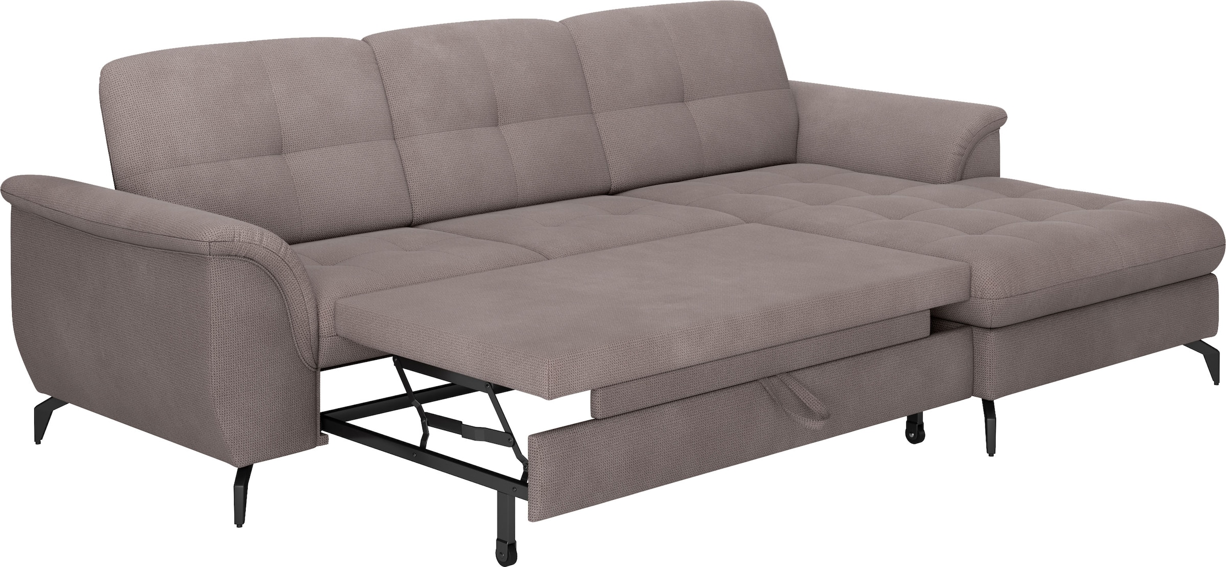 sit&more Ecksofa »Zora L-Form«, wahlweise mit Bettfunktion und Bettkasten