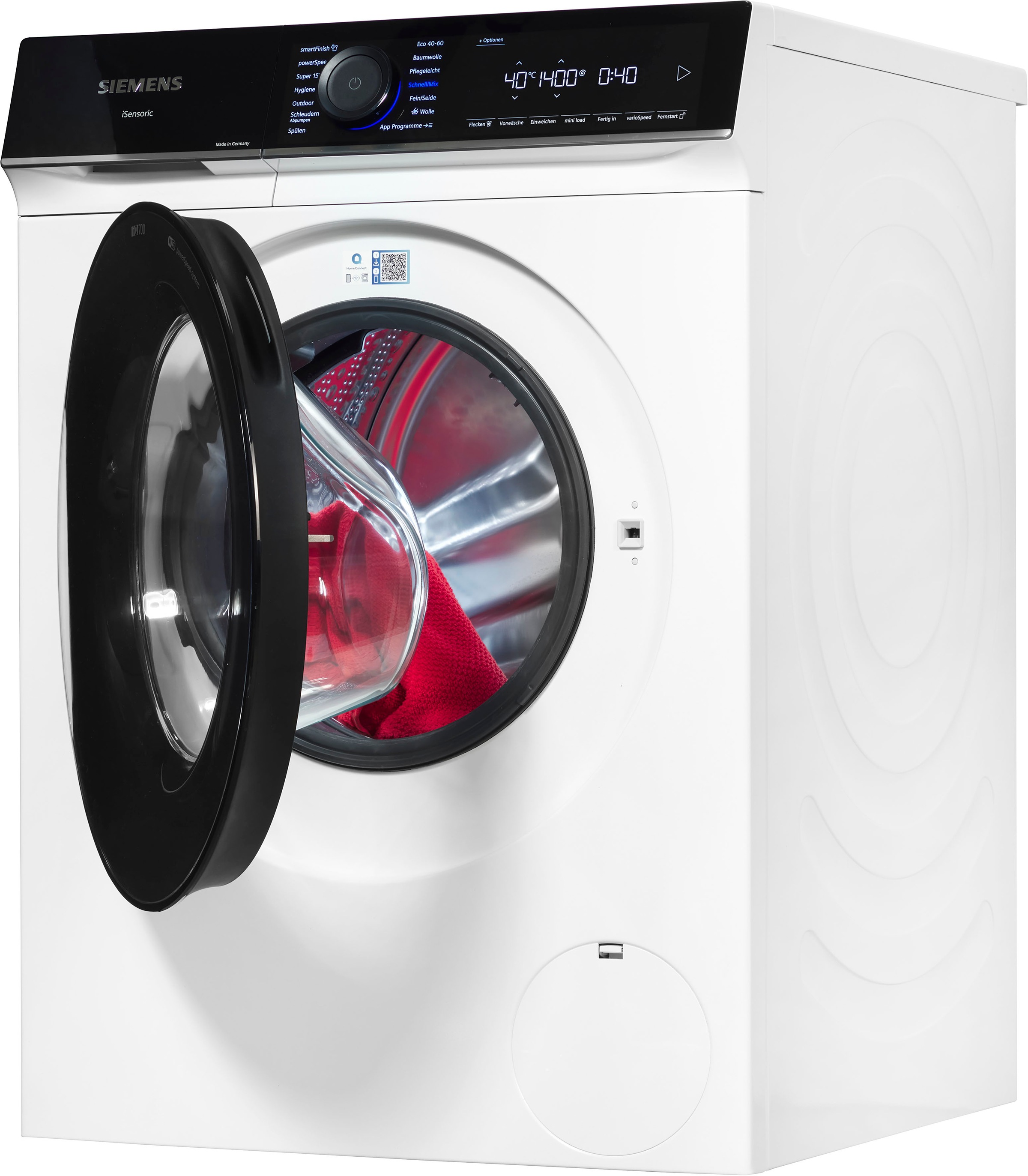 SIEMENS Waschmaschine iQ700 »WG44B20Z0«, 9 kg, 1400 U/min, smartFinish – gl günstig online kaufen