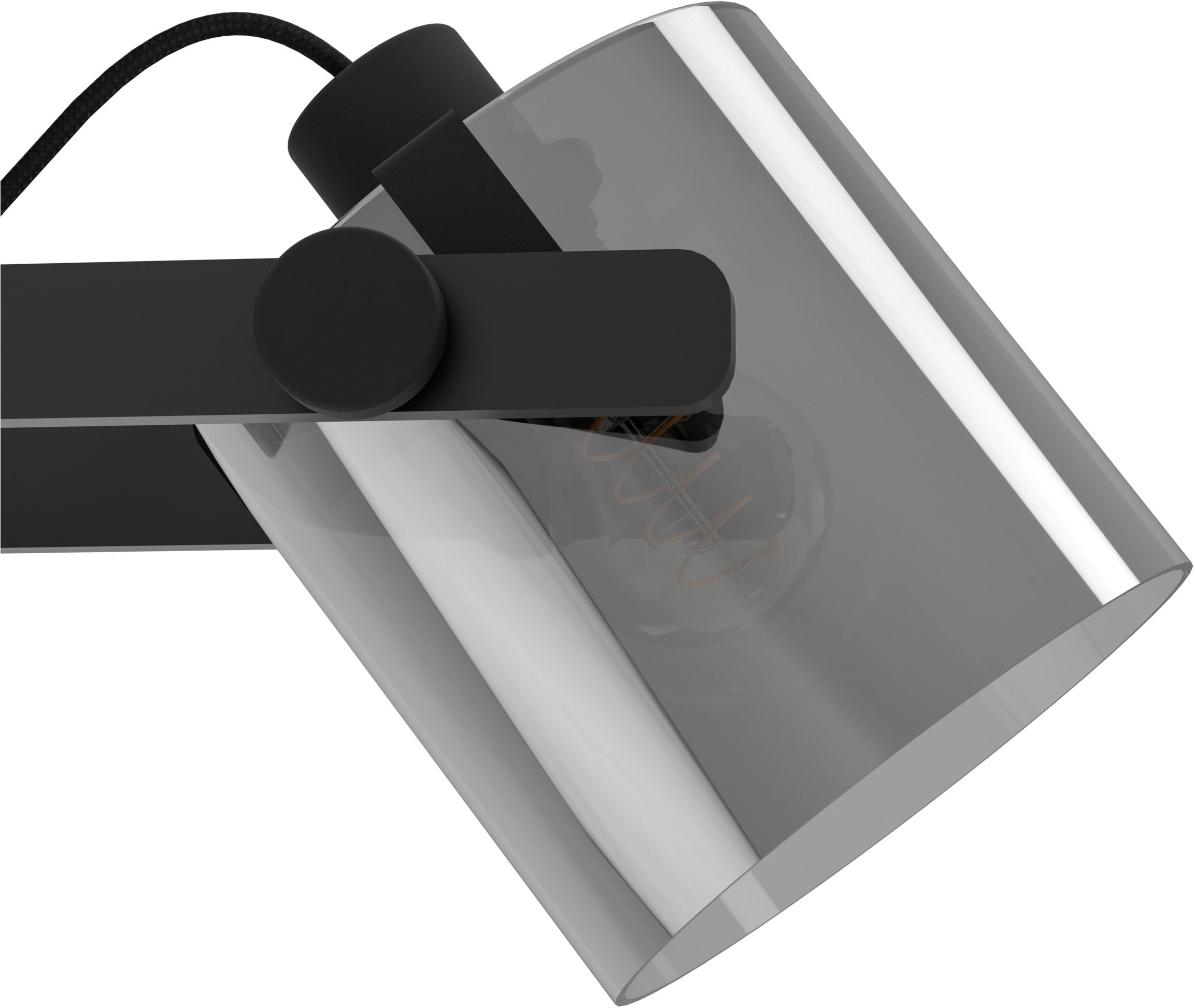 EGLO LED Deckenleuchte »HORNWOOD 2 Deckenlampe - Stahl, Holz - E27 - 4X40W - IP20« E27 1 Stk. Wohzimmerlampe, Esszimmerlampe, Flur, Schlafzimmer, L111xB22,5xH26,5cm