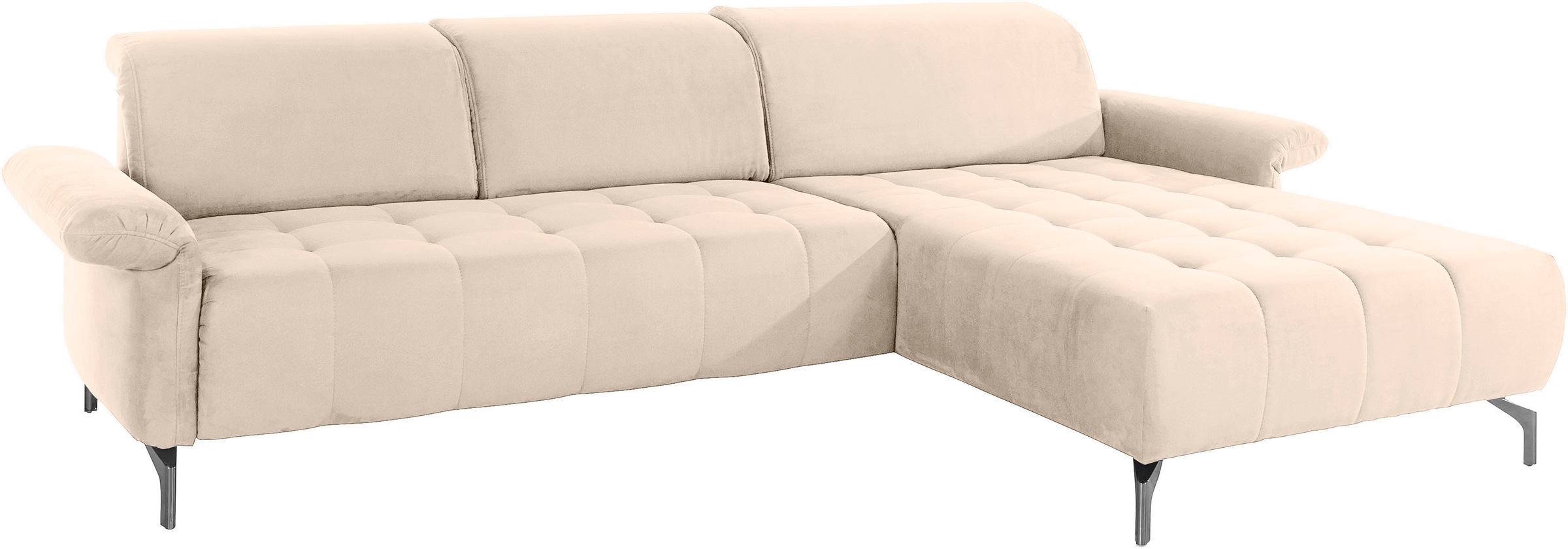 INOSIGN Ecksofa »Fresh L-Form«, Federkern, wahlweise Kopfteilverstellung und motorischer Vorziehsitz