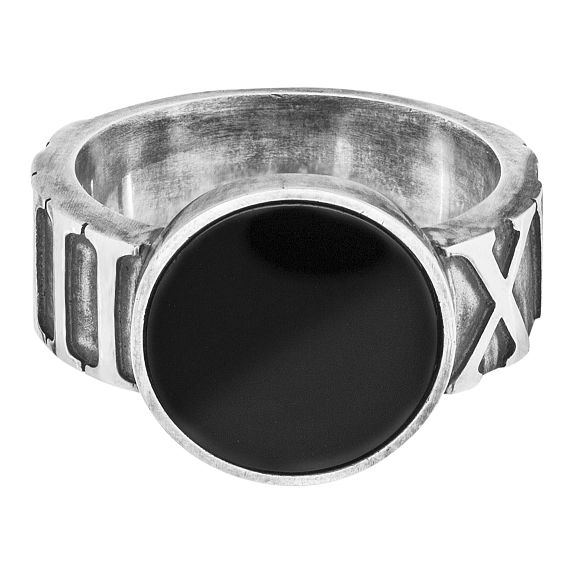 CAÏ Fingerring »925 Sterling Silber matt oxidiert mit Onyx« online  bestellen