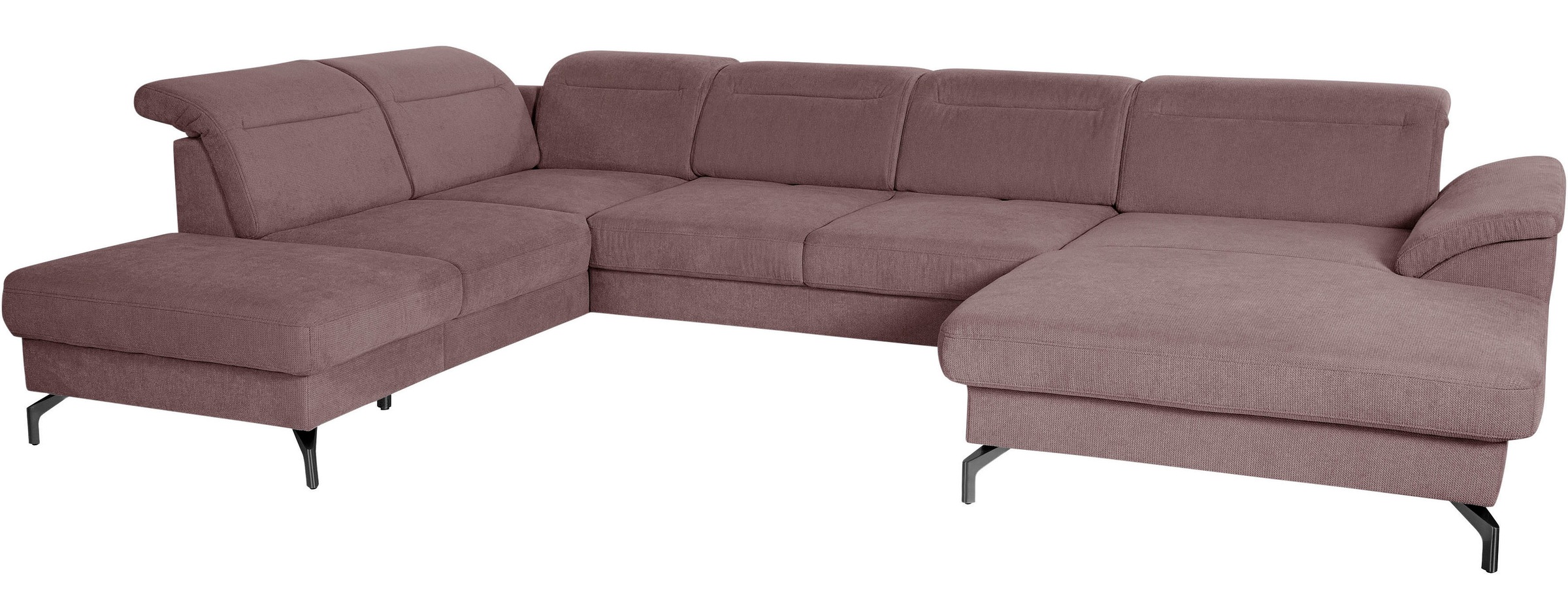 sit&more Wohnlandschaft »Percy U-Form«, 15 cm Fußhöhe, Sitztiefenverstellun günstig online kaufen