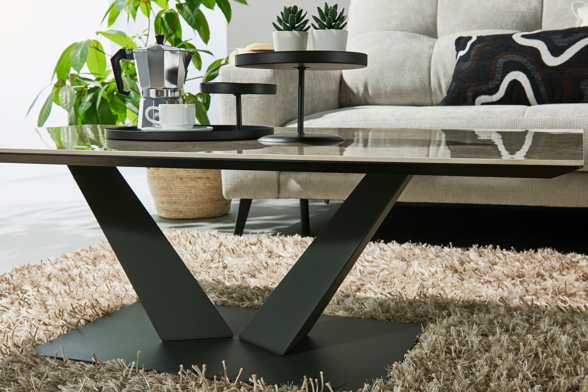 Stolkom Couchtisch »Gisele« 120 cm breit mit Keramikoberfläche