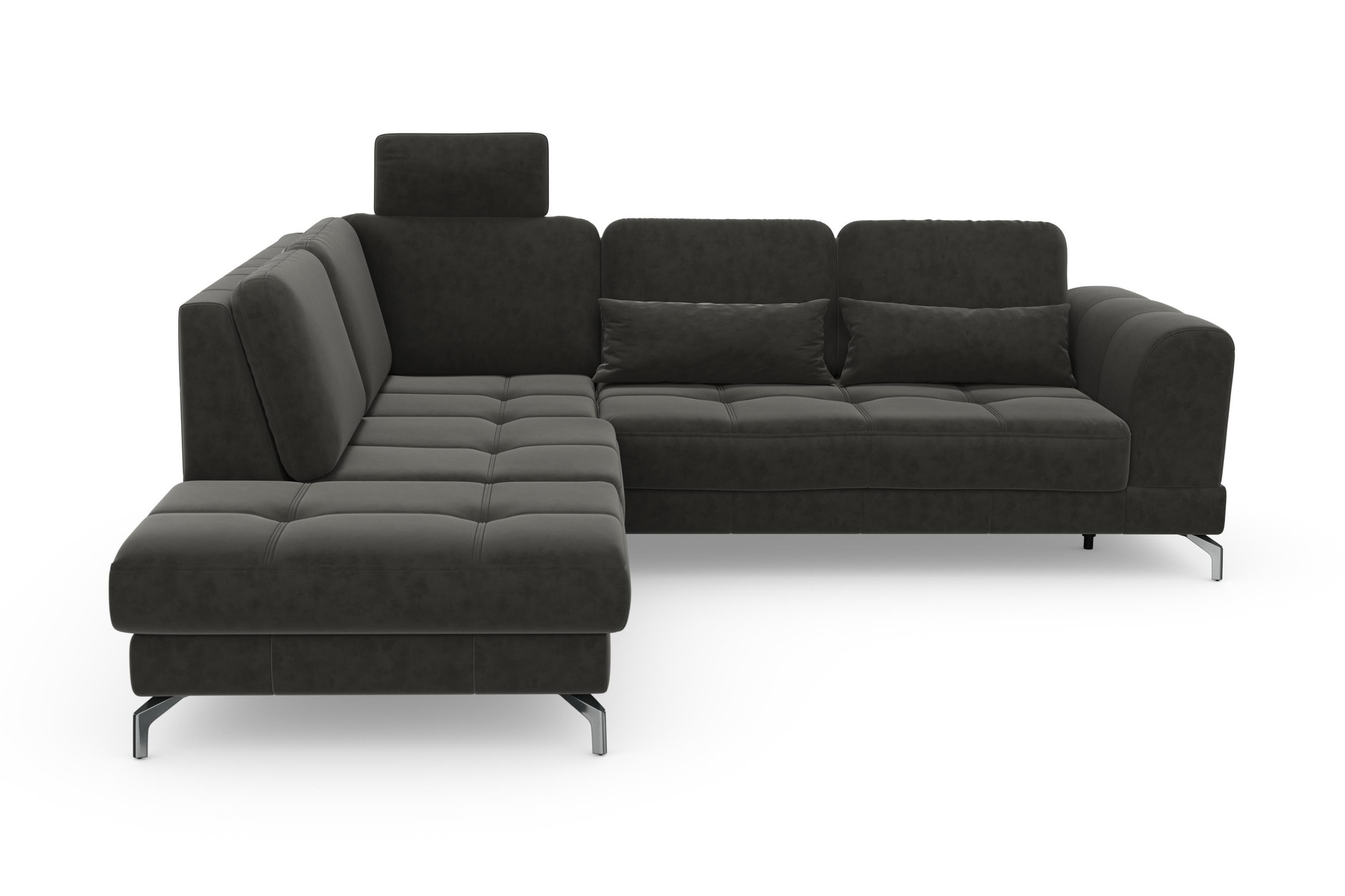 sit&more Ecksofa »Bendigo L-Form«, inklusive Sitztiefenverstellung, Bodenfreiheit 12 cm, in 2 Fußfarben