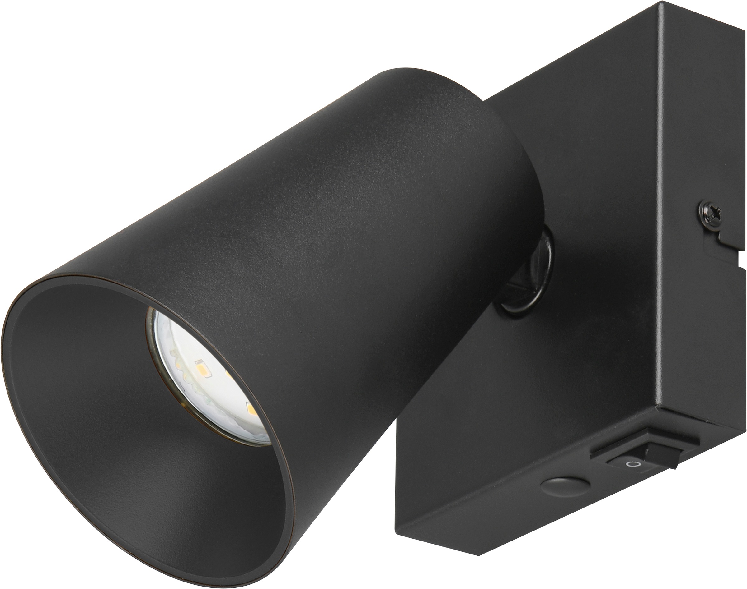 TRIO Leuchten Wandstrahler »SHARP, Spot 1-flammig exkl 1x GU10 max 10W schwenkbar & drehbar« GU10 1 Stk. warmweiß - kaltweiß Schirm innen gold, Kippschalter, Spot für Wandmontage + Deckenmontage