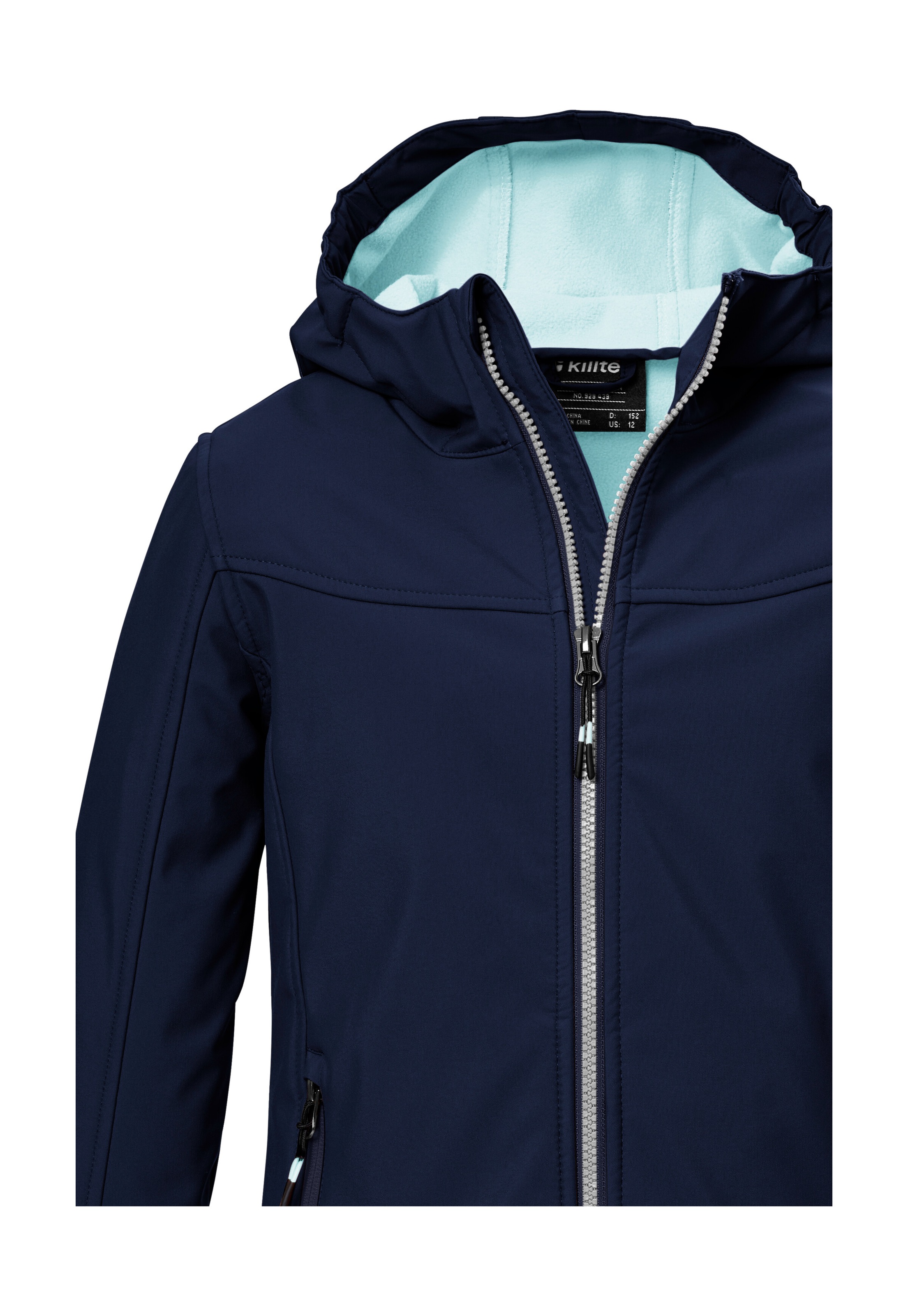 Killtec Softshelljacke »KOW 349 GRLS SFTSHLL JCKT«, Wasserdichte Mädchen-Softshelljacke mit Kapuze, atmungsaktiv, warm
