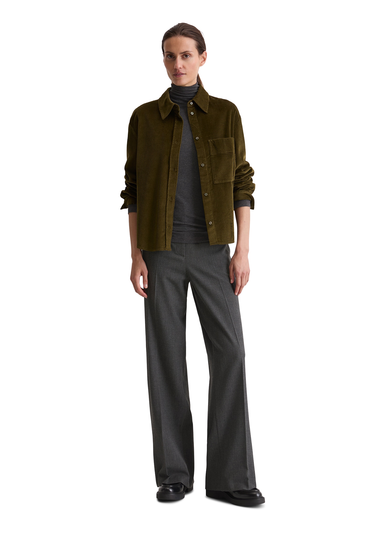 Marc O'Polo Langarmbluse Cord-Qualität, Regular-Fit