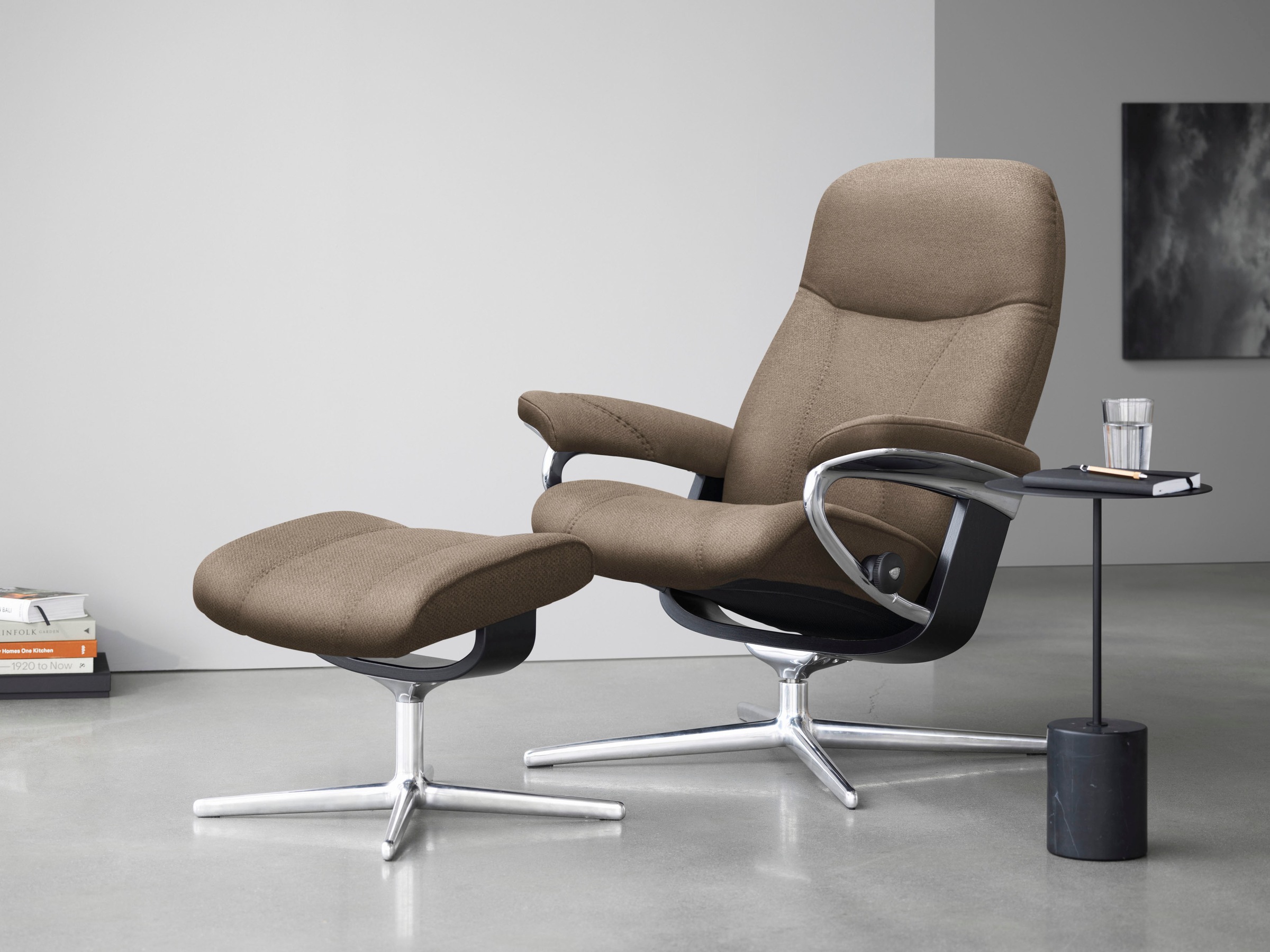 Stressless® Relaxsessel »Consul«, mit Cross Base, Größe S, M & L, Holzakzent Schwarz