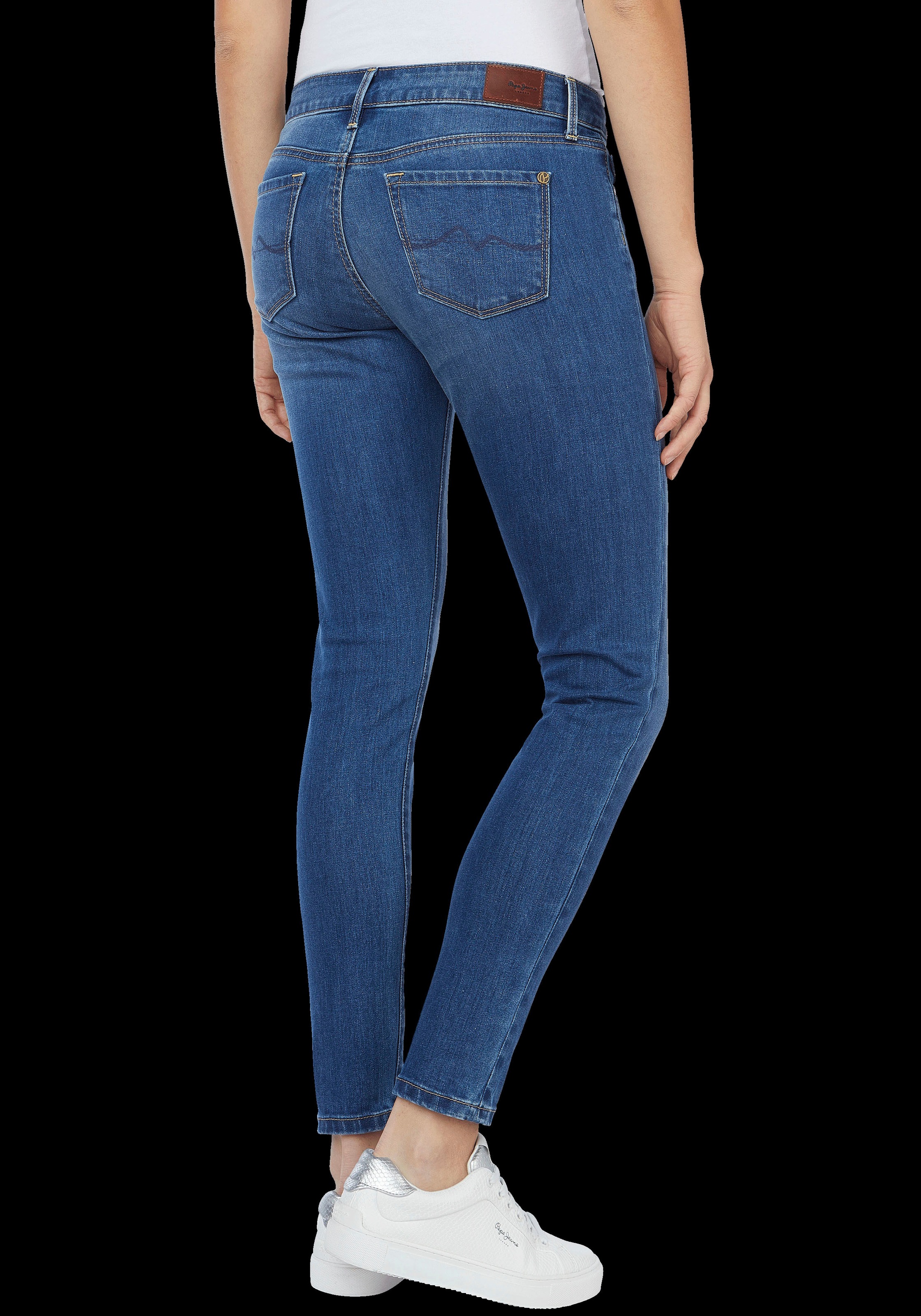 Pepe Jeans Skinny-fit-Jeans »SOHO«, bequem und 1-Knopf im 5-Pocket-Stil kaufen mit Stretch-Anteil Bund