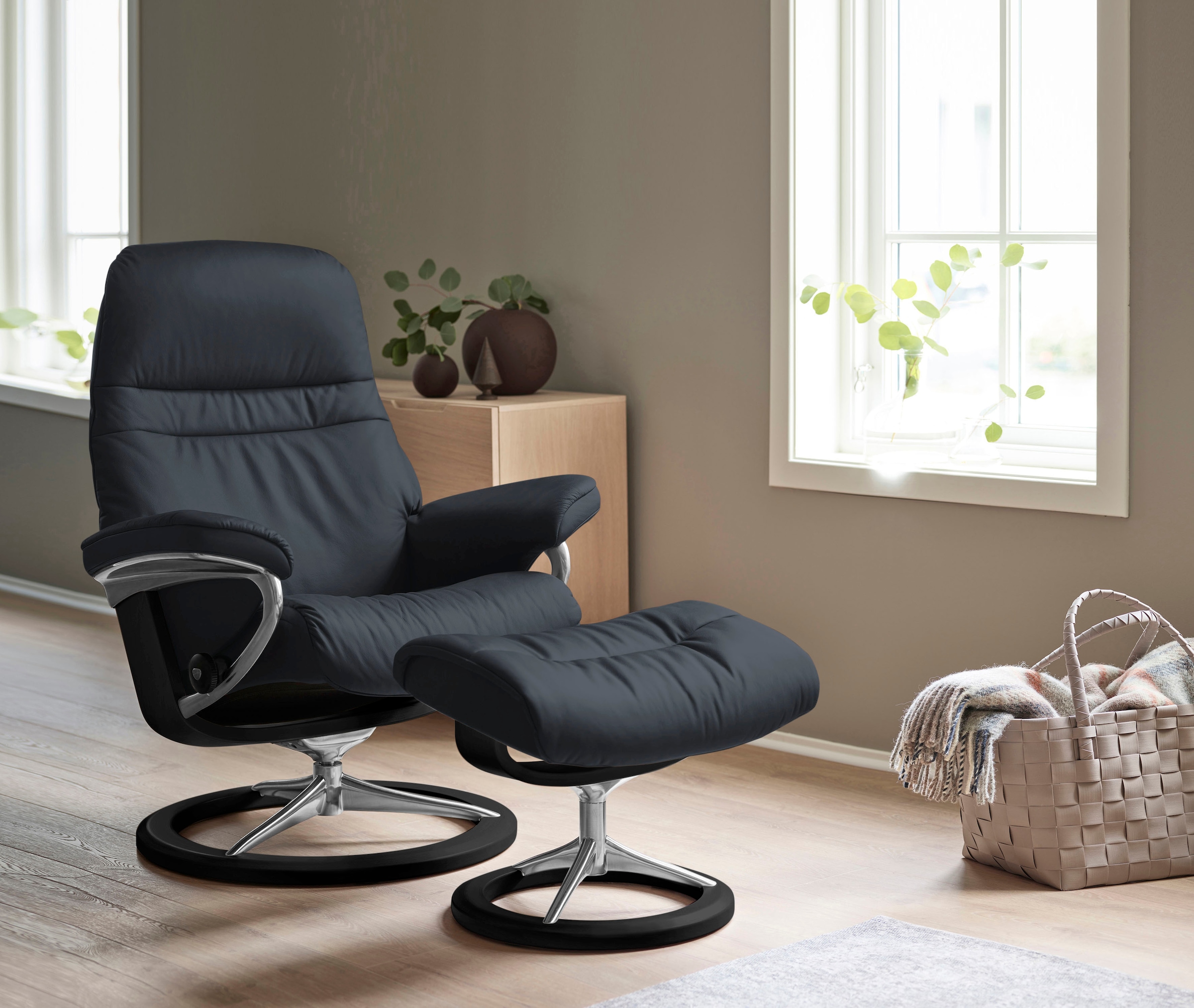 Stressless Relaxsessel "Sunrise" mit Signature Base, Größe M, Gestell Schwa günstig online kaufen